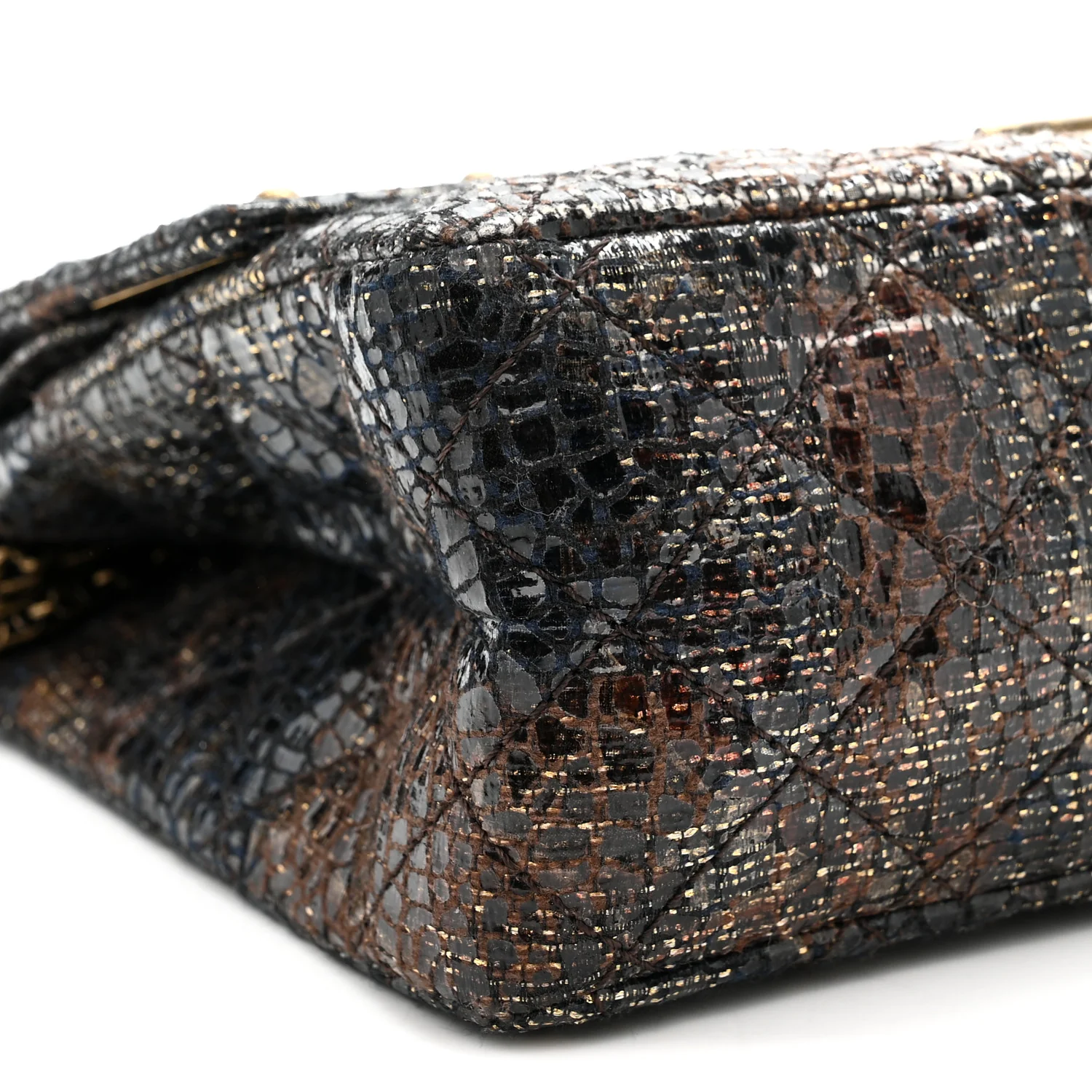 Metallic Glazed Tweed Quilted 2.55 Paris Shanghai Reissue 226 Flap Multicolor - Image 9