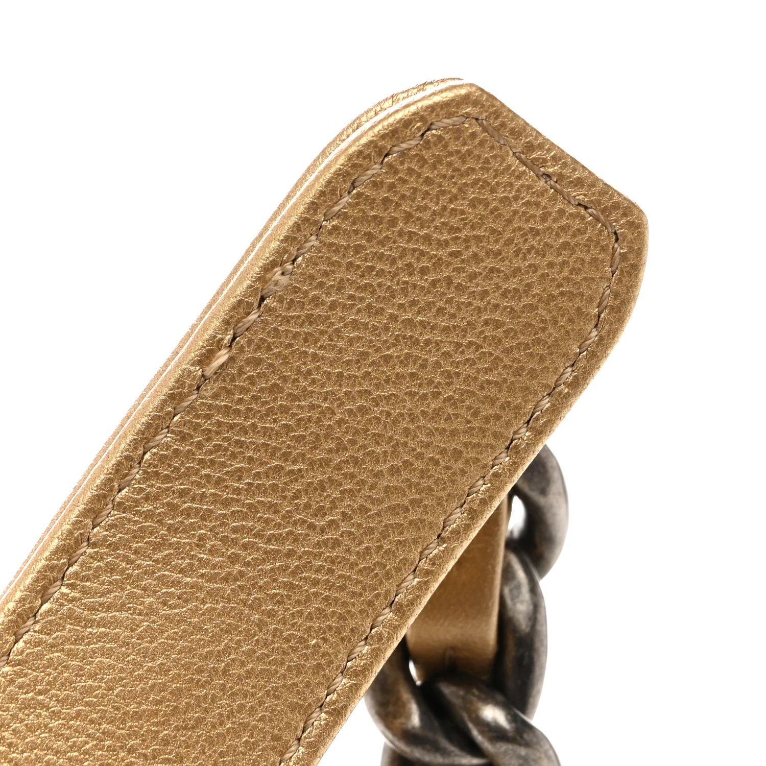 Metallic Goatskin Quilted Medium Chanel 19 Flap Gold - Image 11