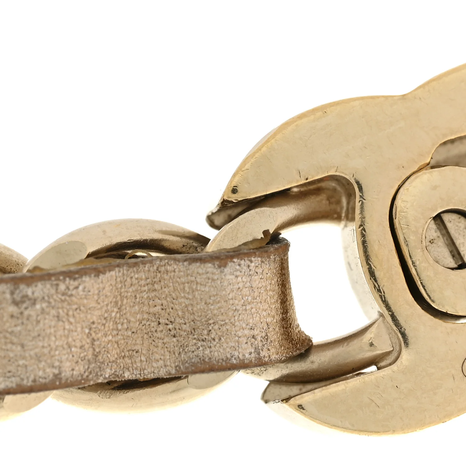Metallic Lambskin CC Turnlock Necklace Gold - Image 6