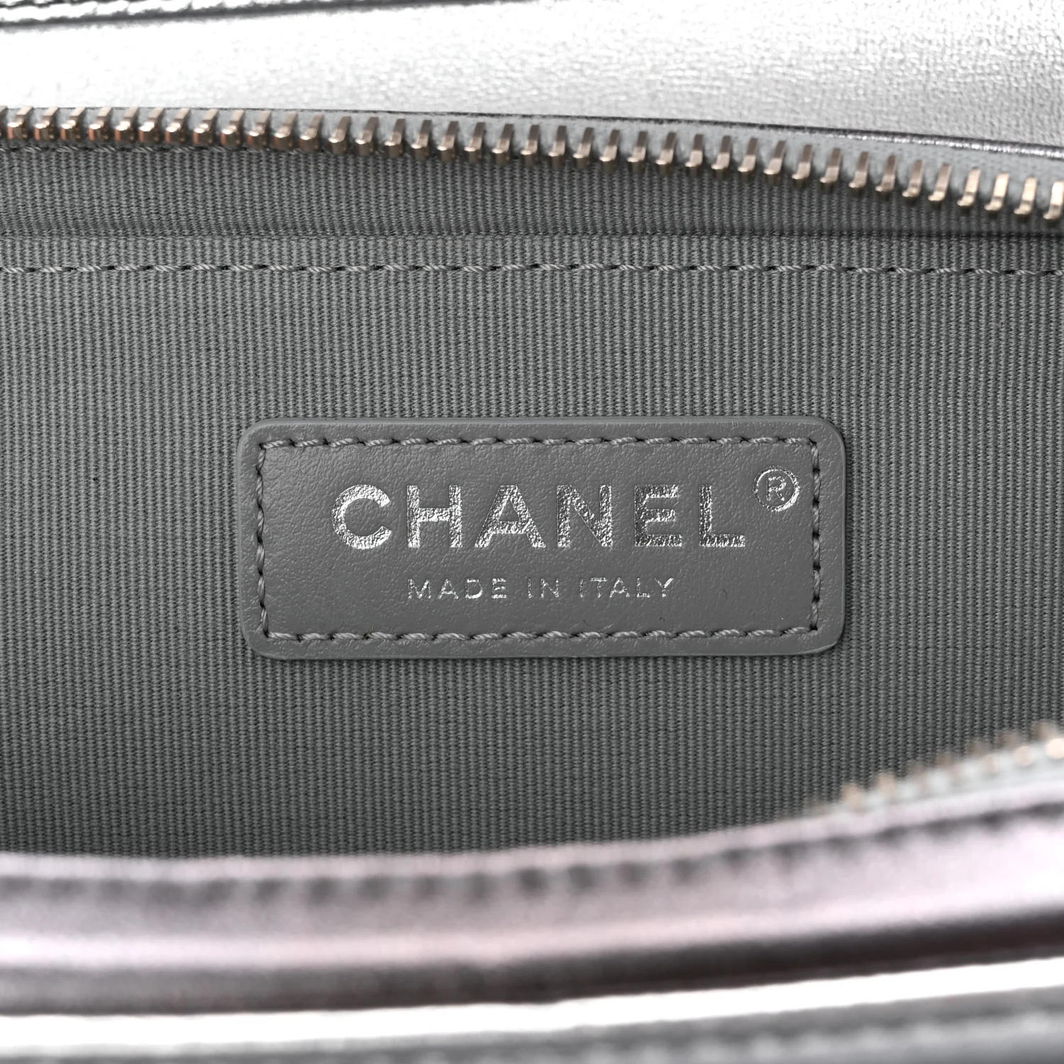 Metallic Lambskin Large Like A Wallet Flap Silver - Image 6