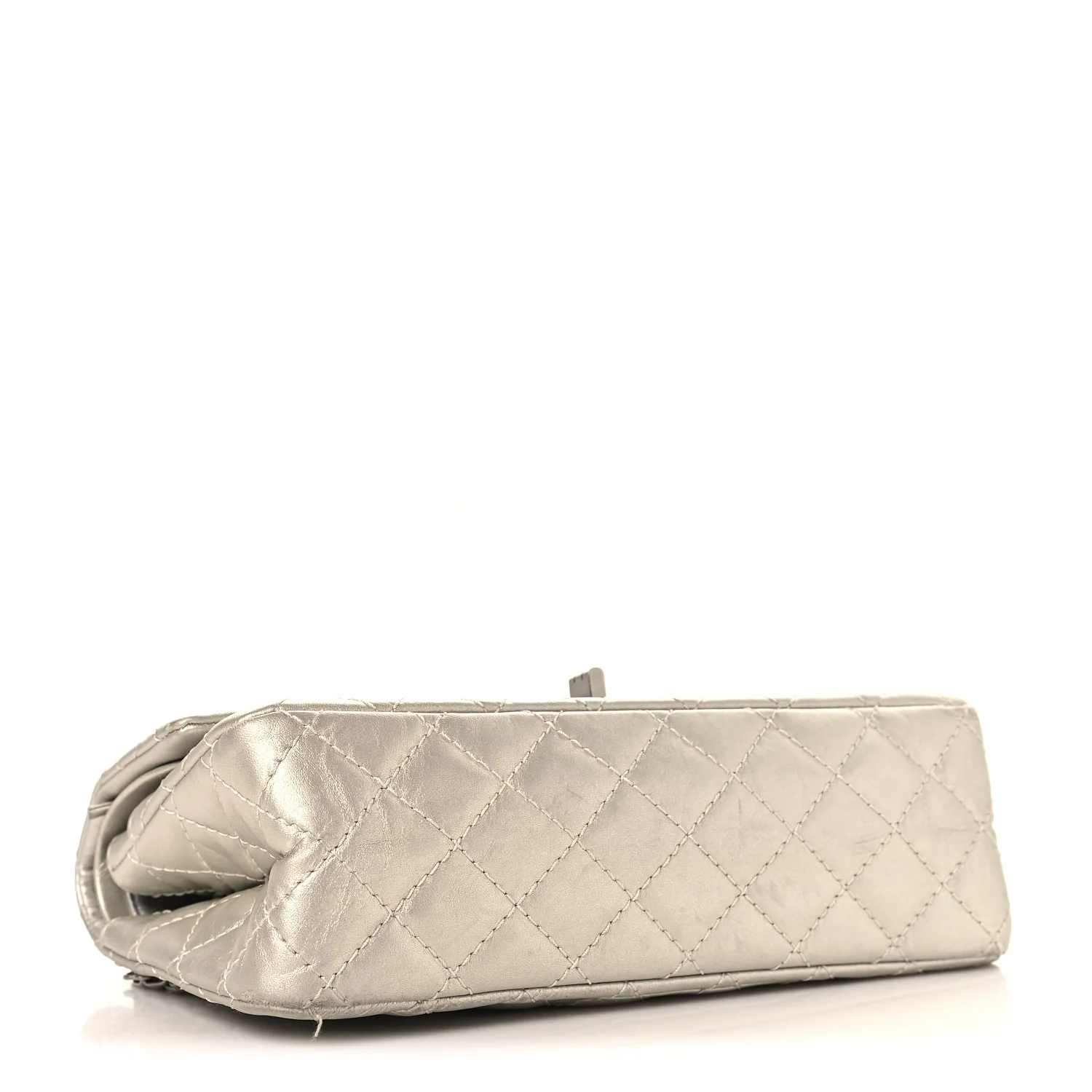 Metallic Lambskin Quilted 2.55 Reissue 225 Flap Silver - Image 4