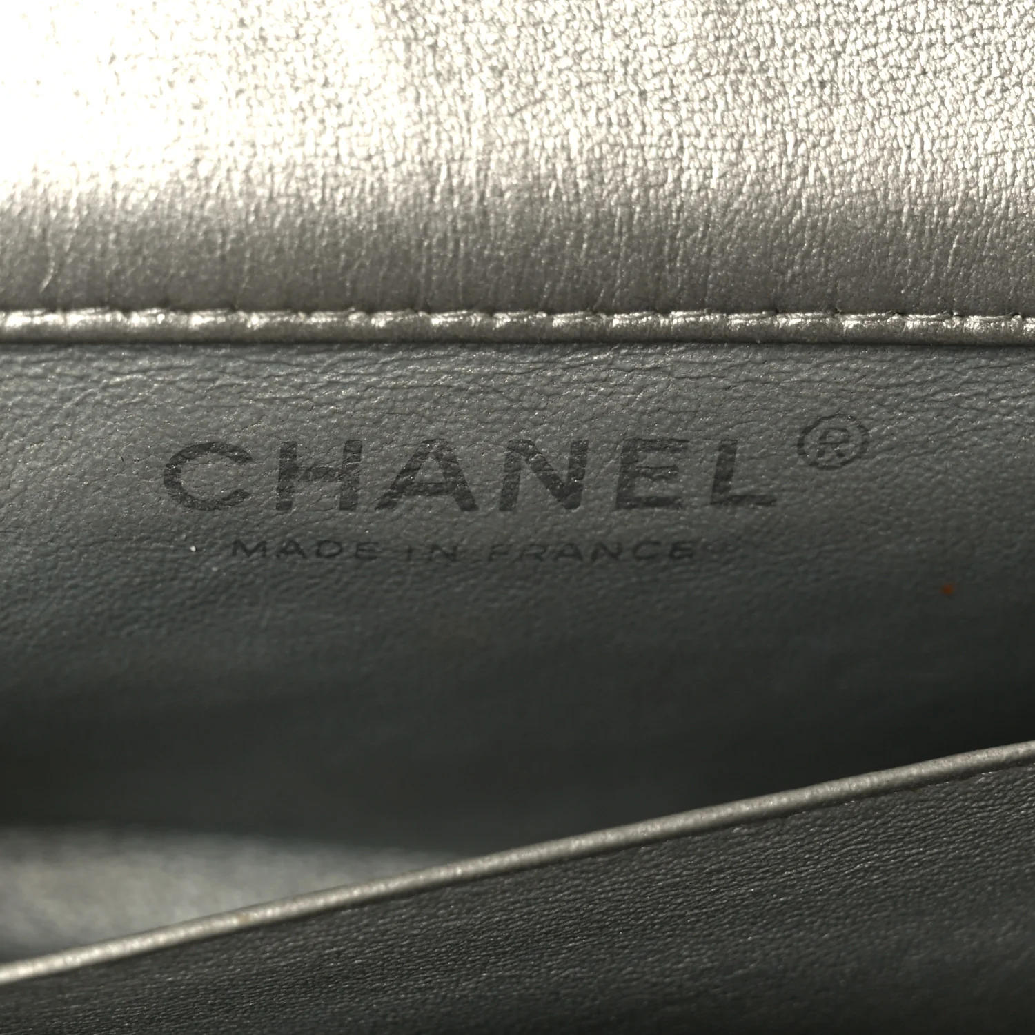 Metallic Lambskin Quilted Extra Mini Rectangular Flap Silver - Image 6