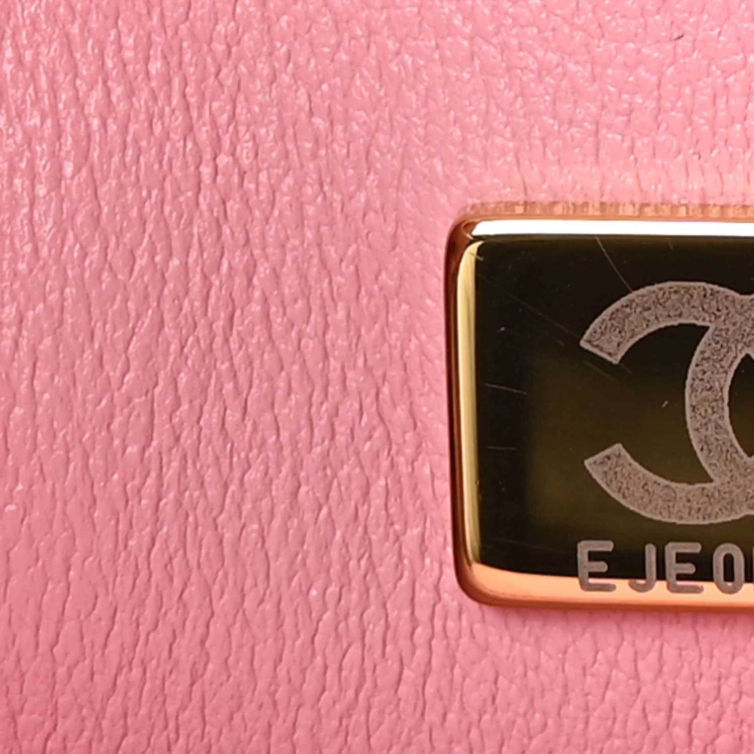 Metallic Lambskin Viscose Woven Flap Pink Gold - Image 7
