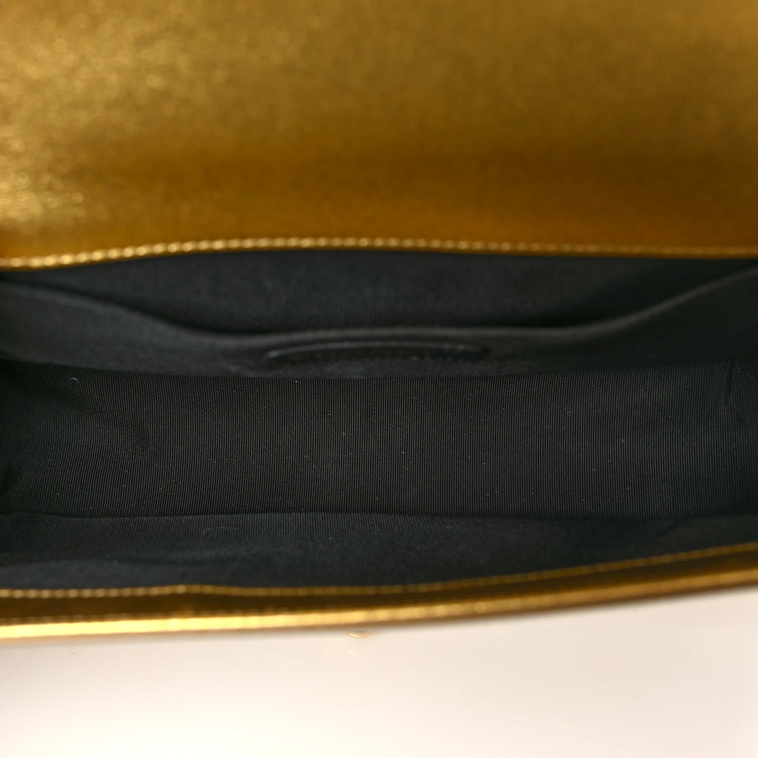 Metallic Patent Calfskin Quilted Medium Boy Flap Gold - Image 5