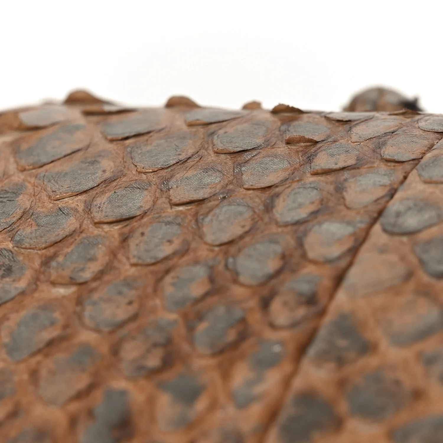 Metallic Snakeskin Medium Double Flap Beige - Image 13