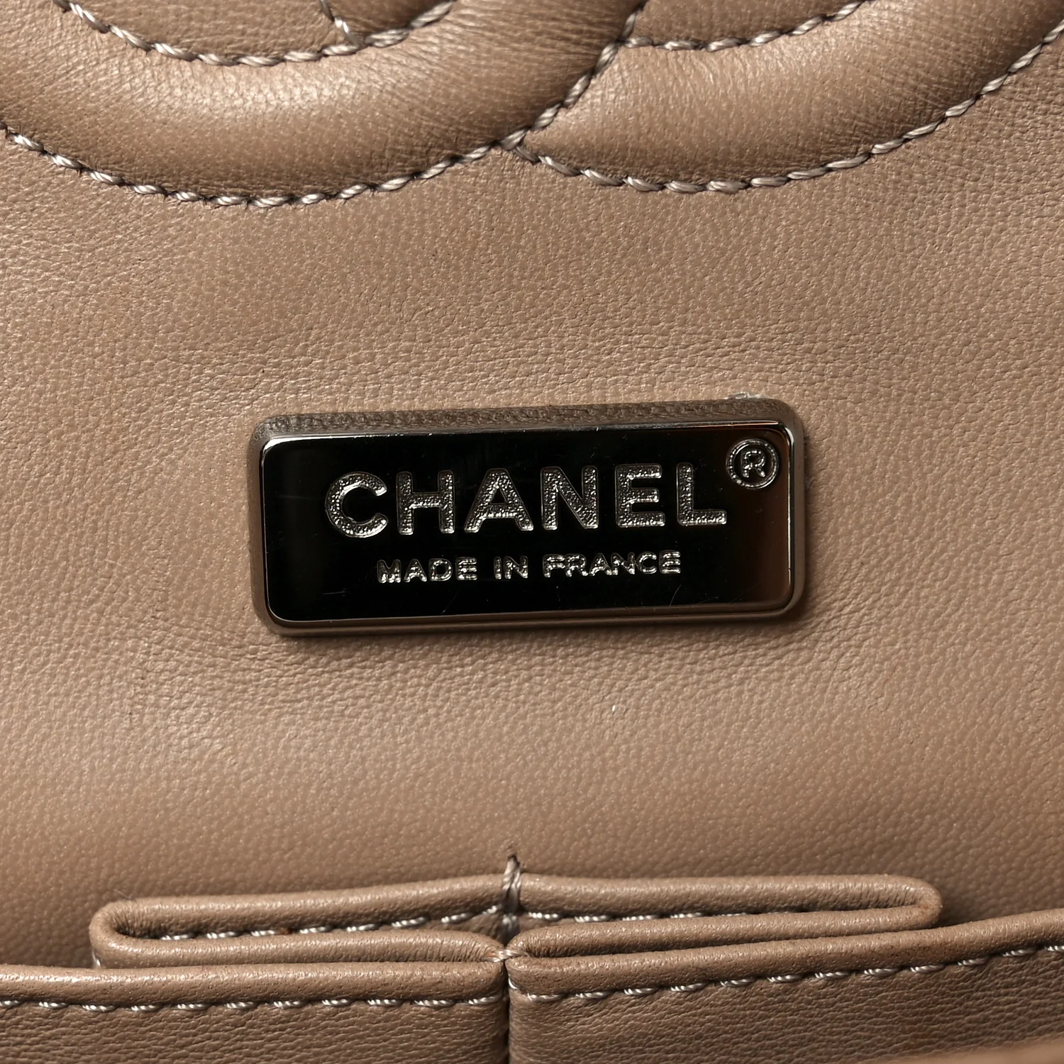 Metallic Snakeskin Medium Double Flap Beige - Image 6