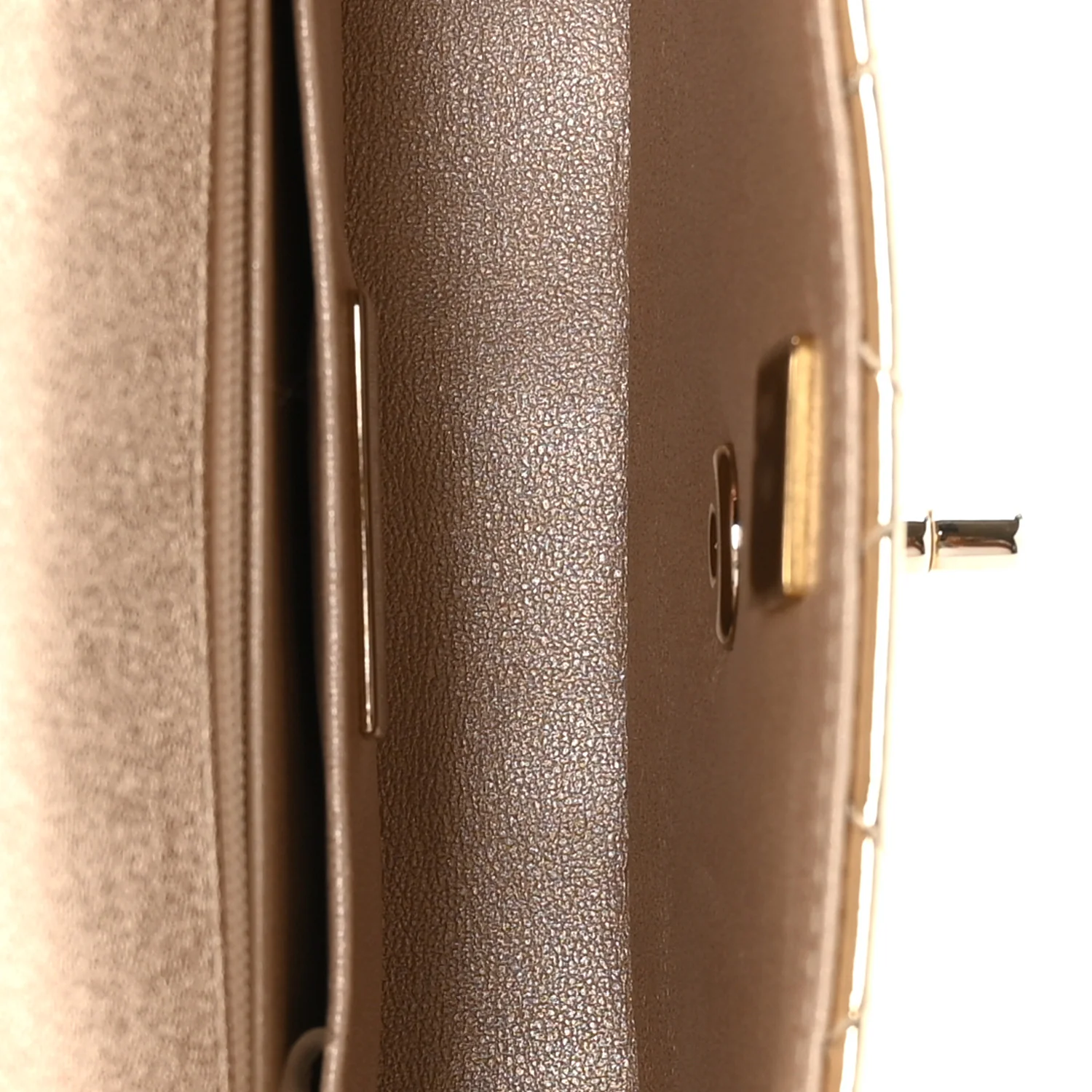Mirror Calfskin Metallic Calfskin Quilted Hollywood Boulevard Mini Flap Gold - Image 4