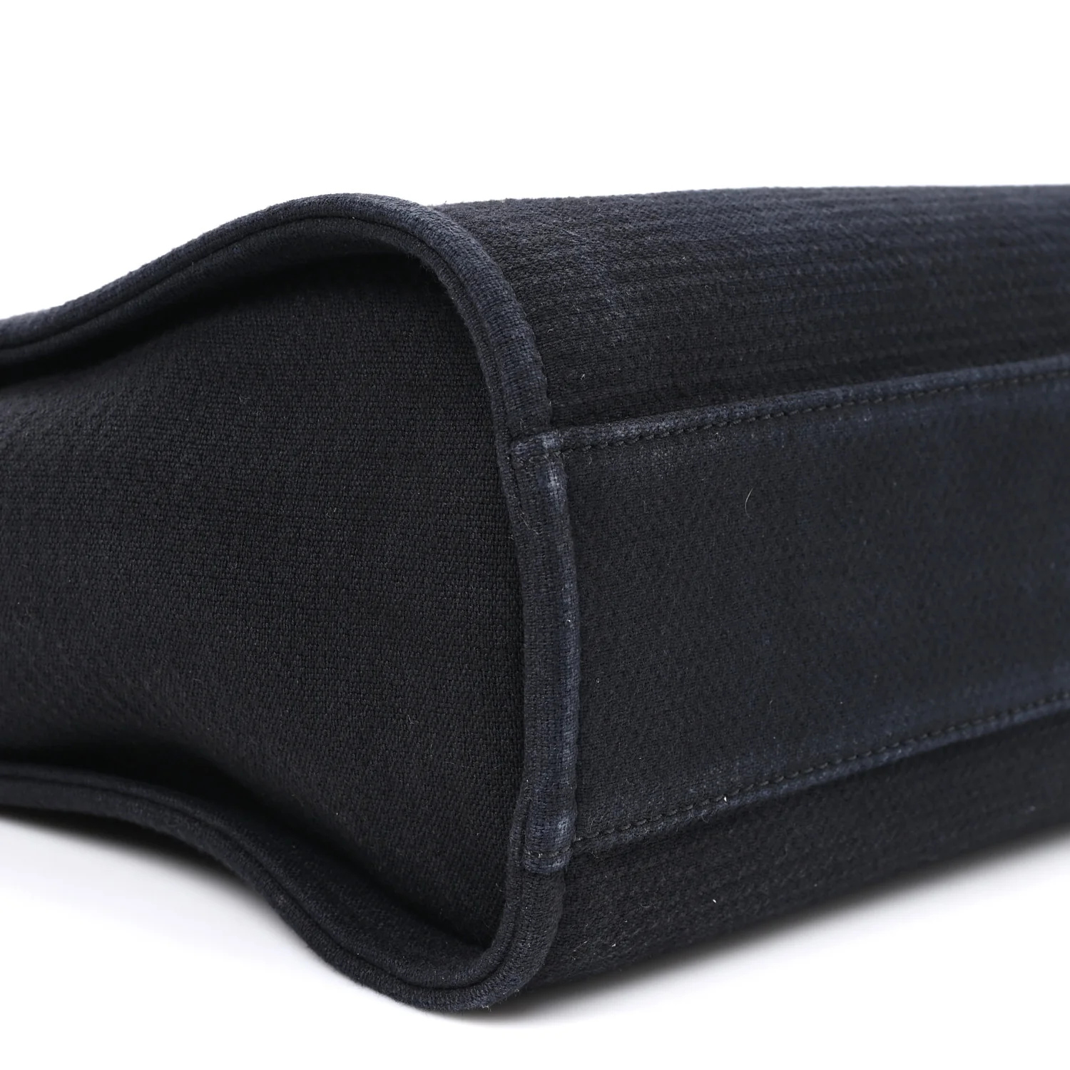 Mixed Fibers Calfskin Small Deauville Tote Black - Image 10