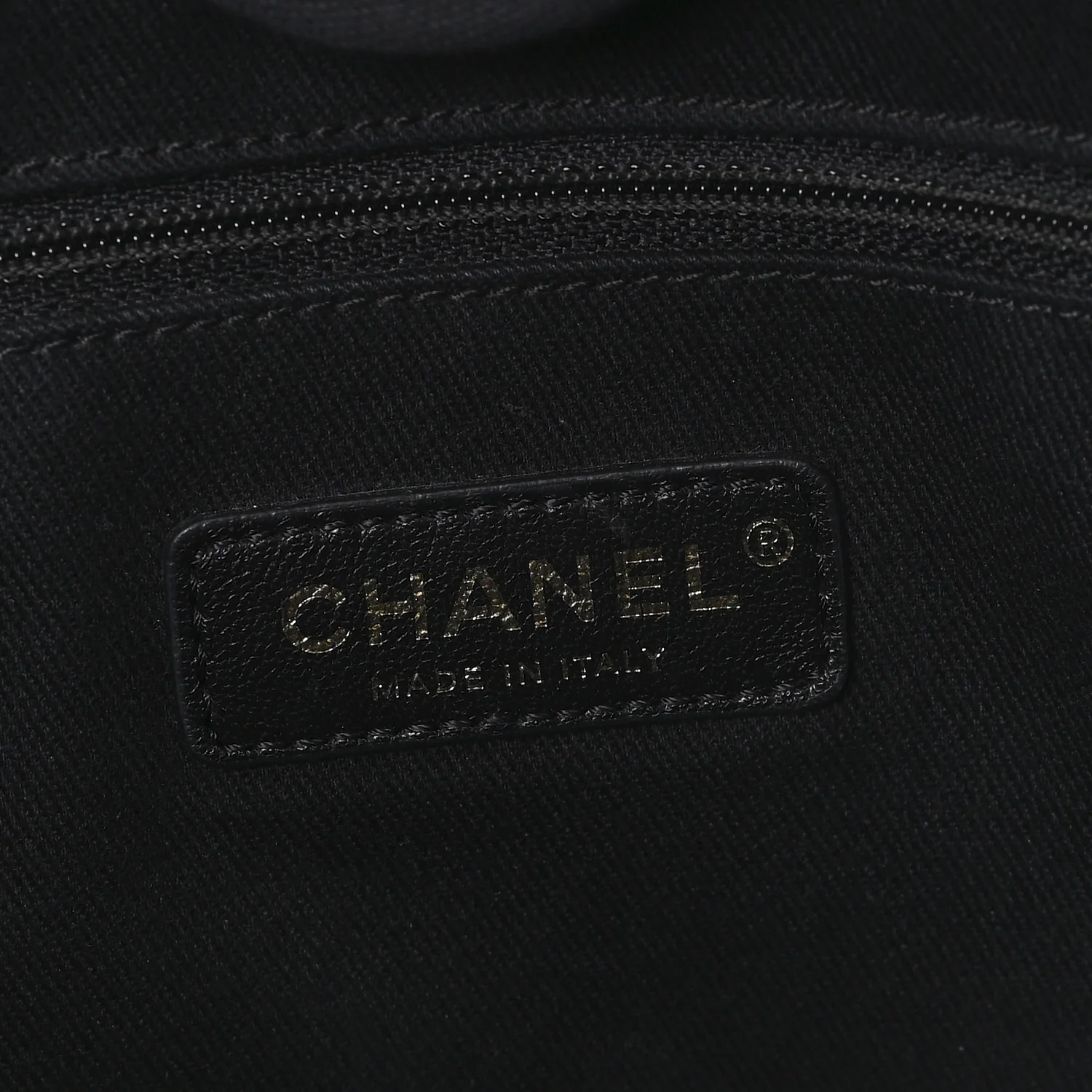Mixed Fibers Calfskin Small Deauville Tote Black - Image 6