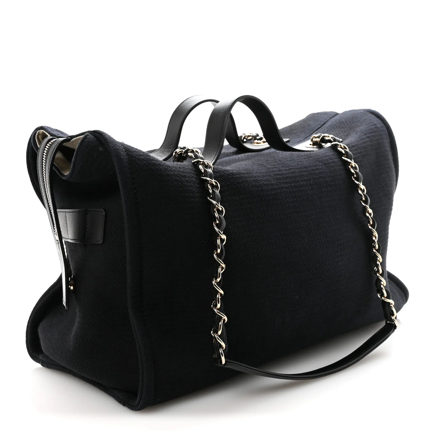 Mixed Fibers Large Deauville Bowling Bag Black - Image 3