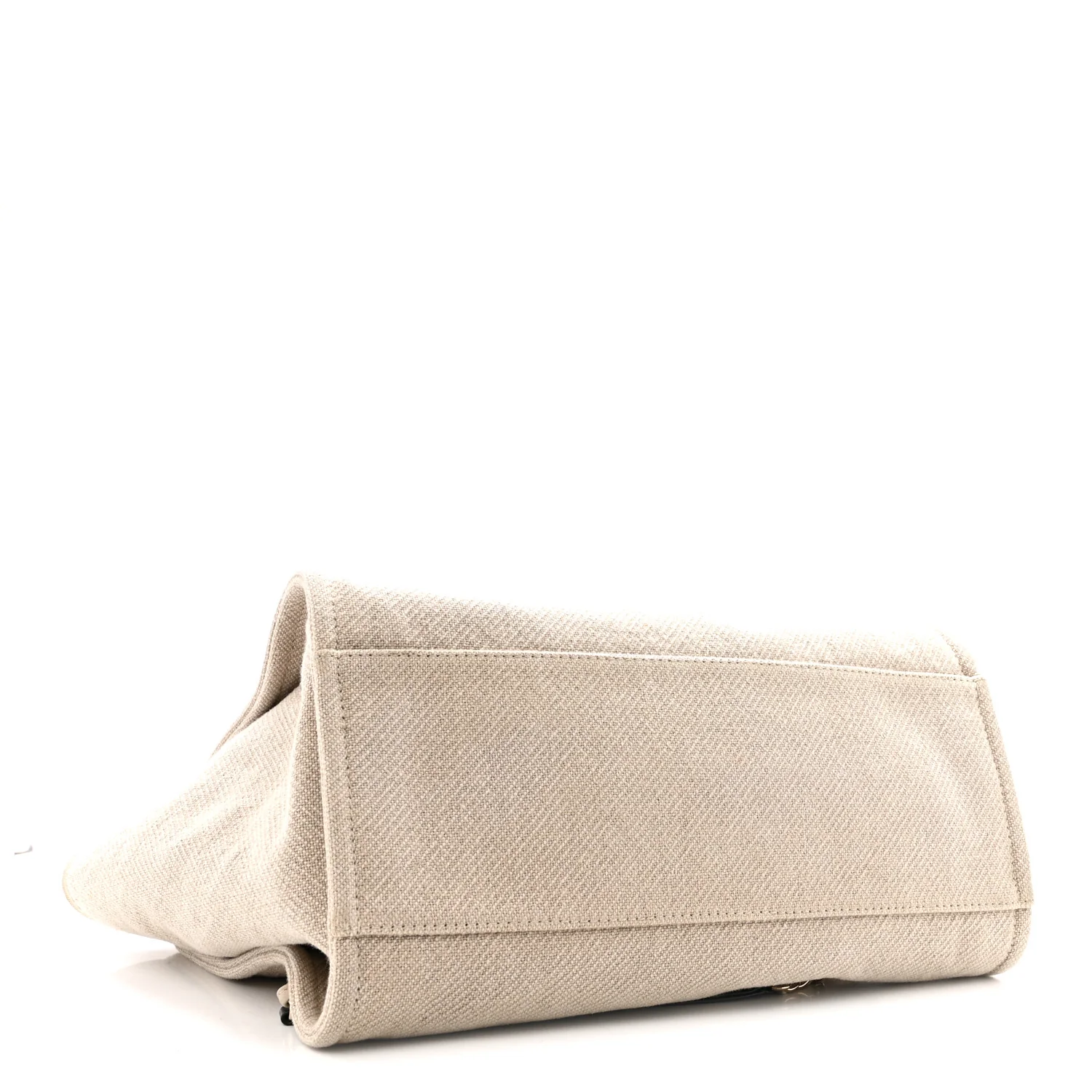 Mixed Fibers Medium Deauville Tote Beige Black - Image 4