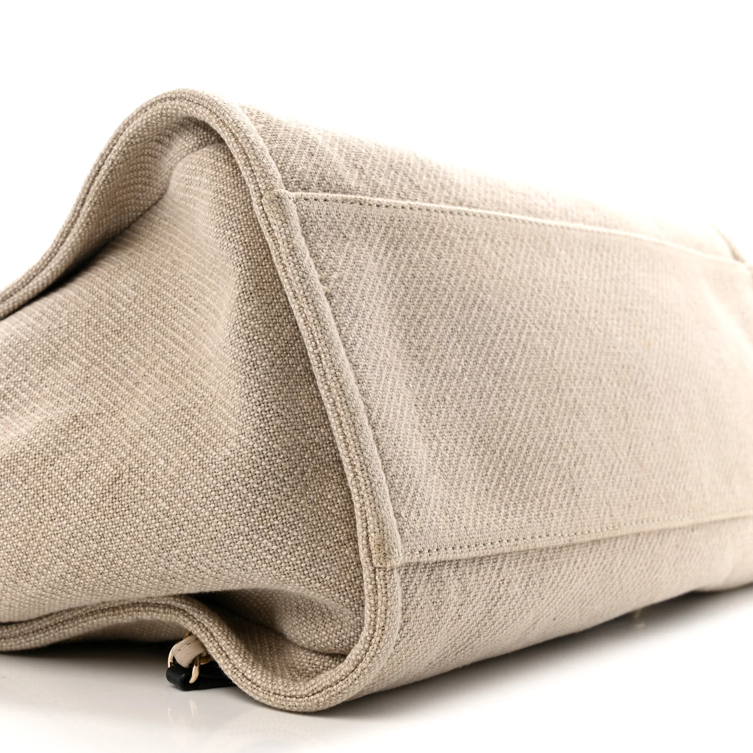 Mixed Fibers Medium Deauville Tote Beige Black - Image 9