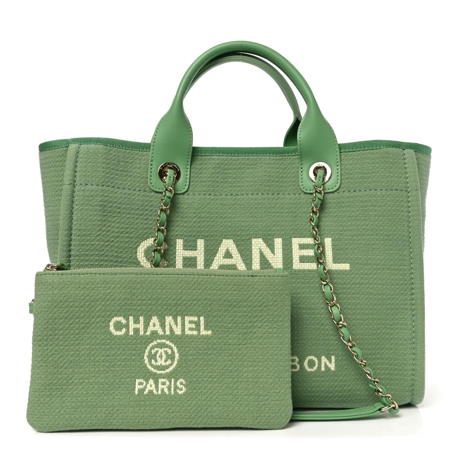 Mixed Fibers Small Deauville Tote Green - Image 3