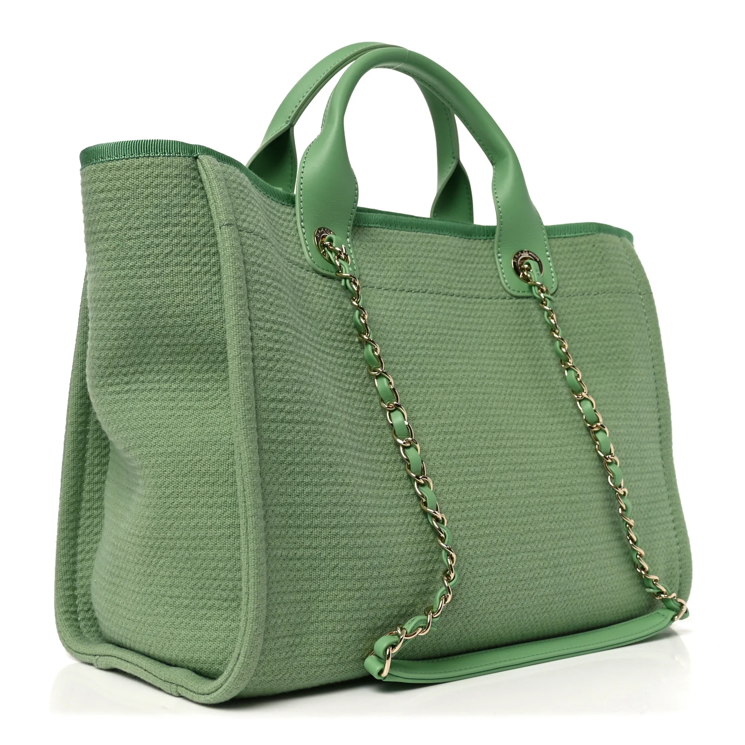 Mixed Fibers Small Deauville Tote Green - Image 4