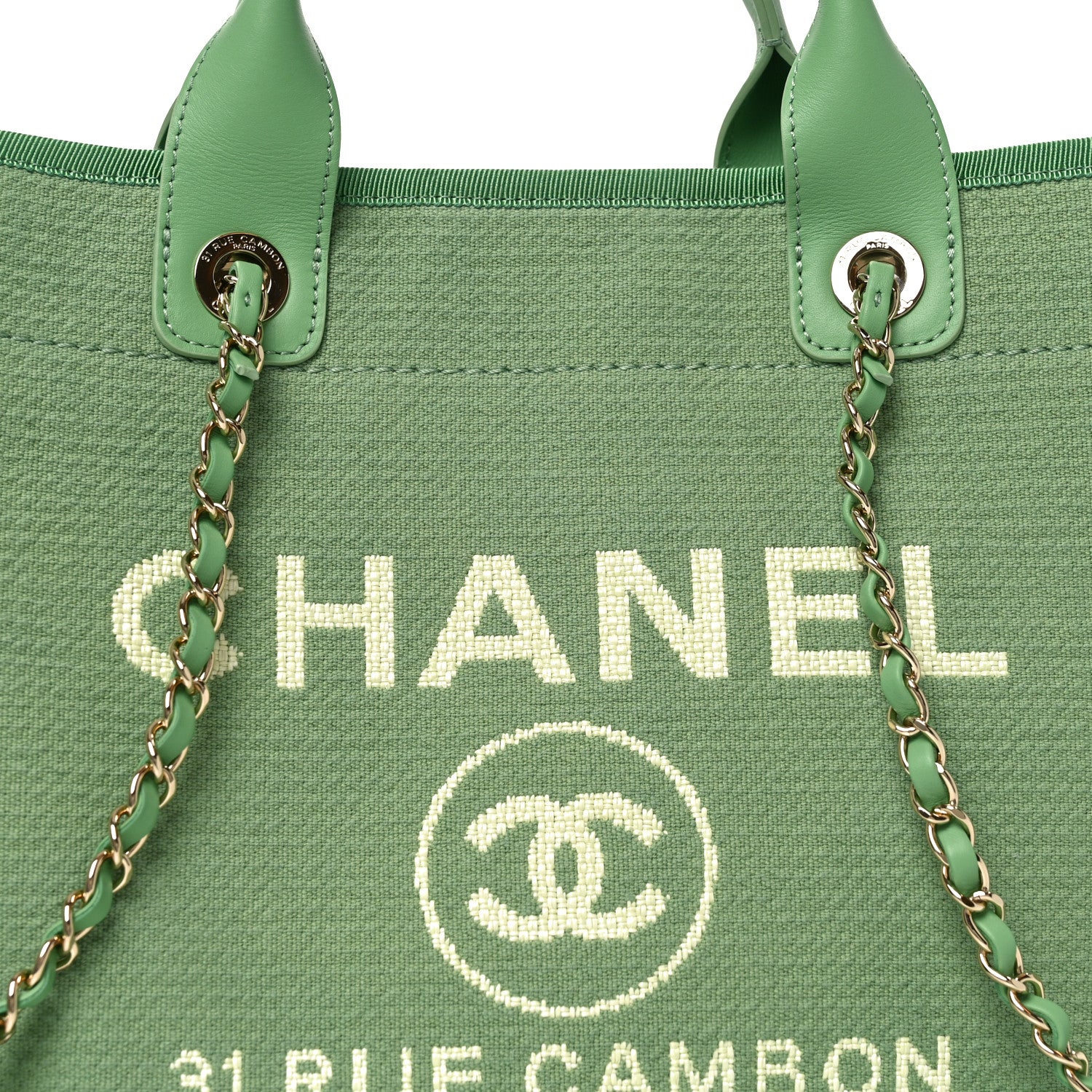 Mixed Fibers Small Deauville Tote Green - Image 9