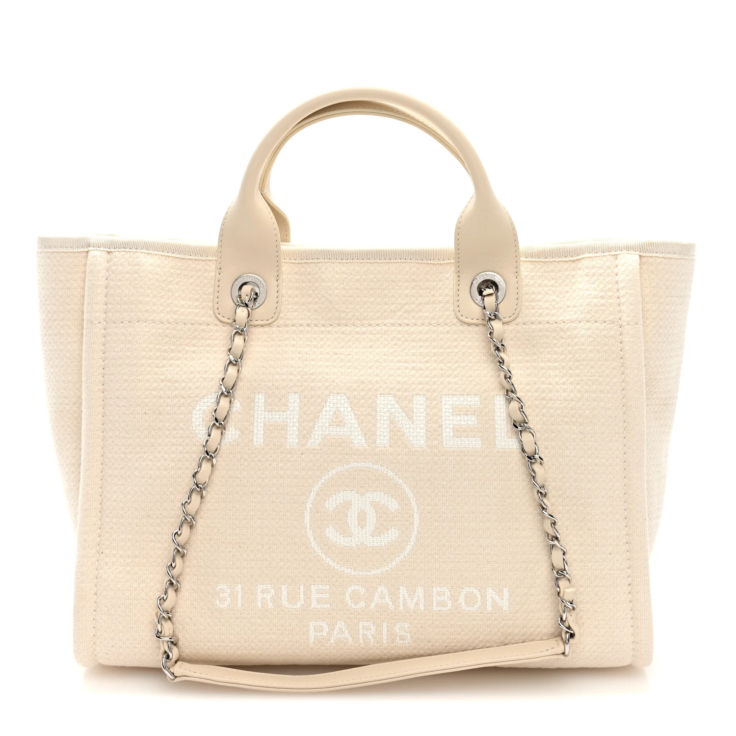 Mixed Fibers Small Deauville Tote White