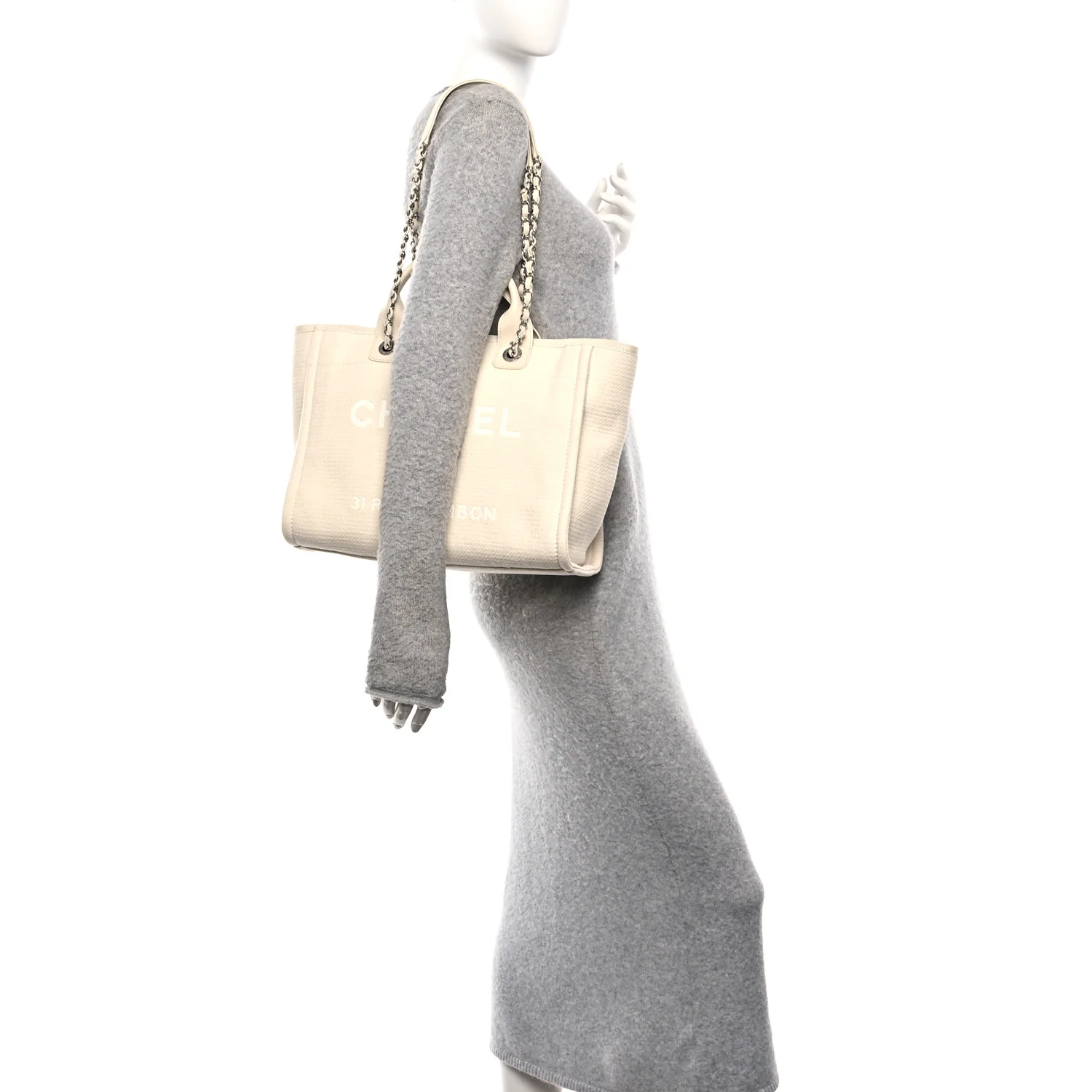Mixed Fibers Small Deauville Tote White - Image 2
