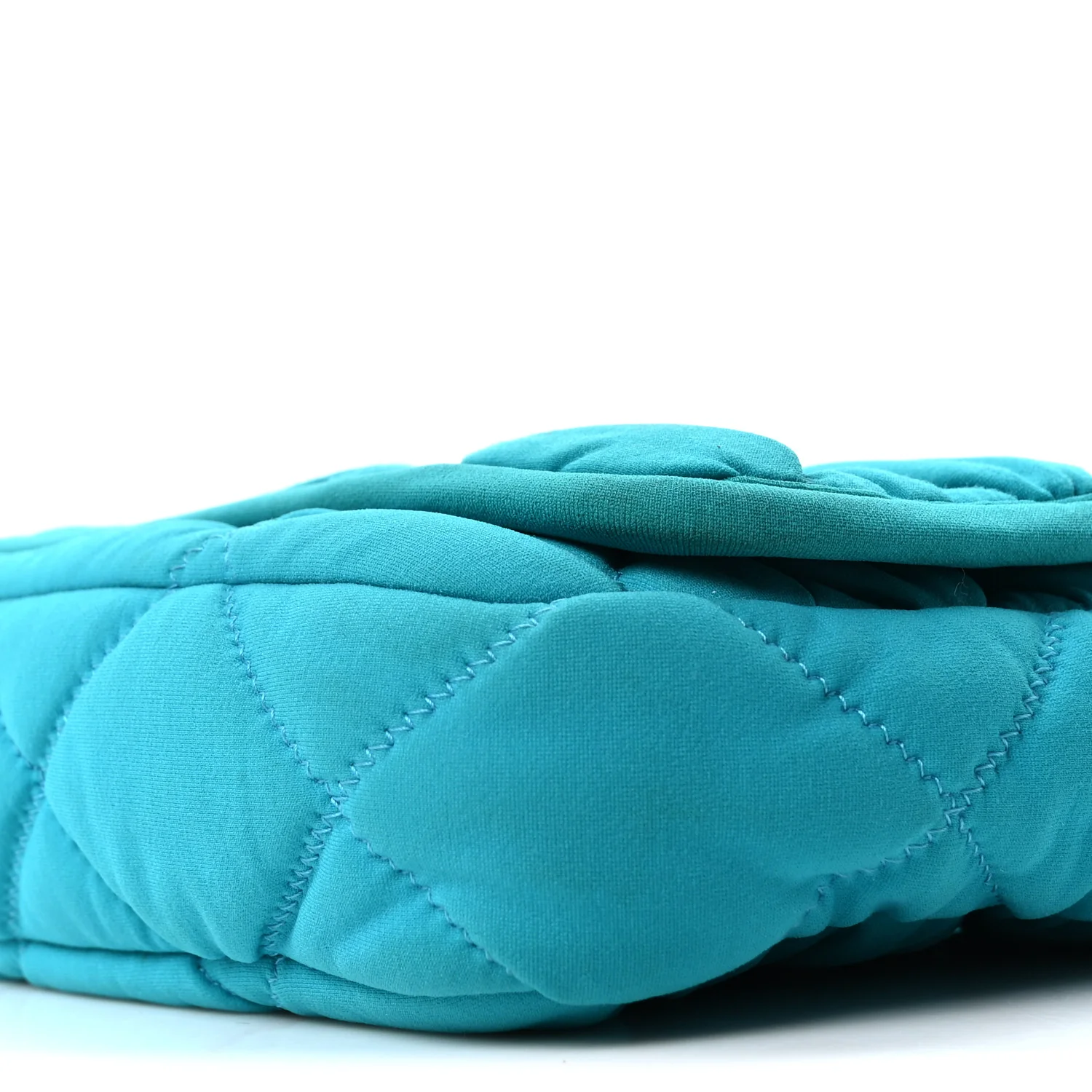 Nylon Bubble Quilt Medium Flap Turquoise - Image 10