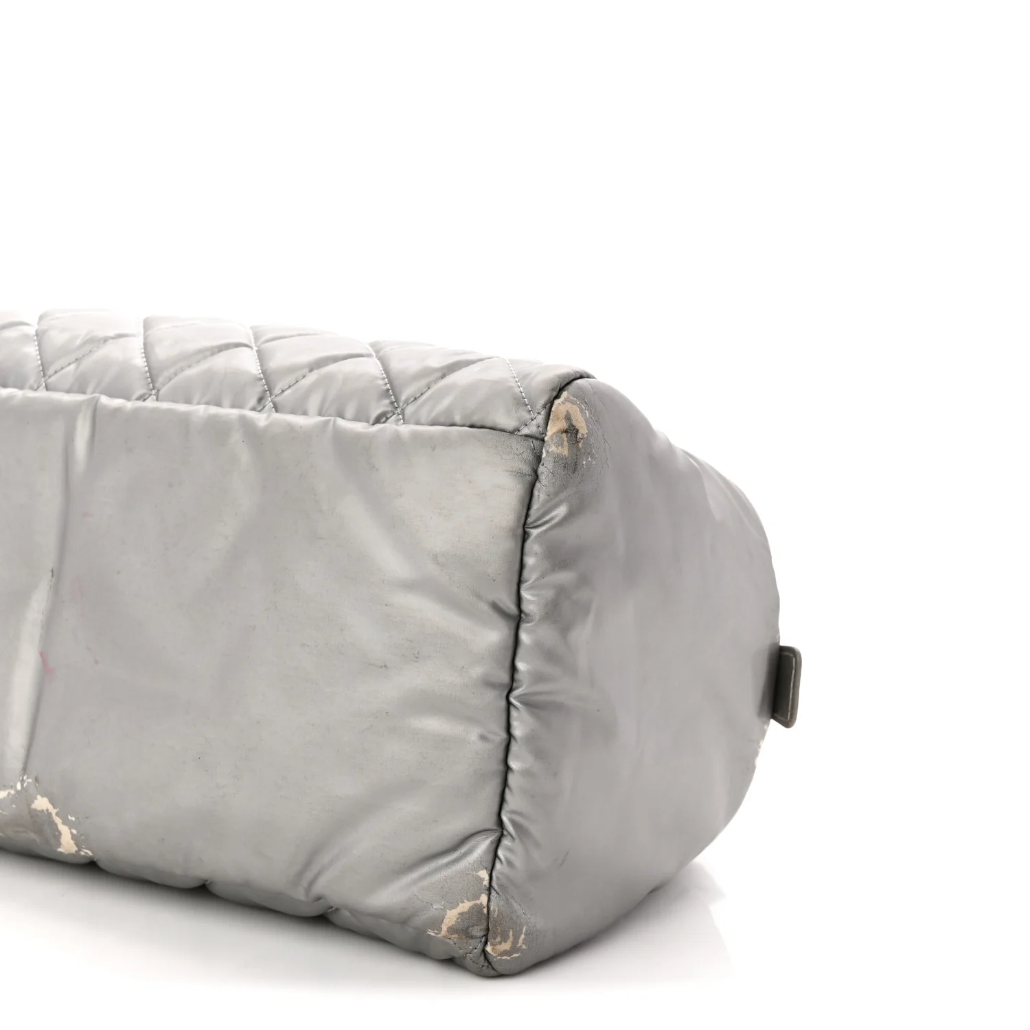 Nylon Coco Cocoon Zipped Tote Silver - Image 10