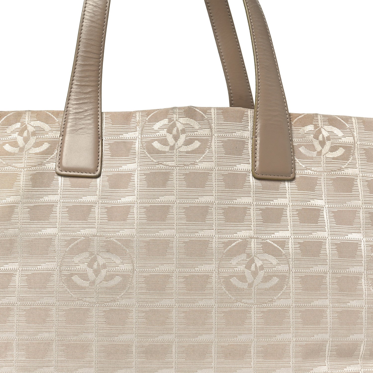Nylon Medium Travel Tote Beige - Image 8