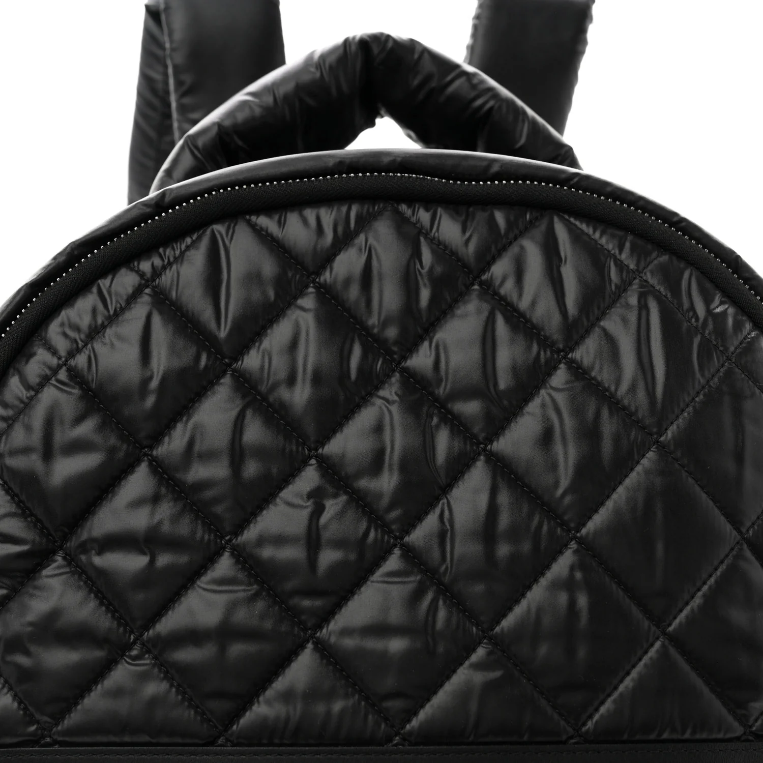 Nylon Quilted Coco Cocoon Backpack Black - Image 8
