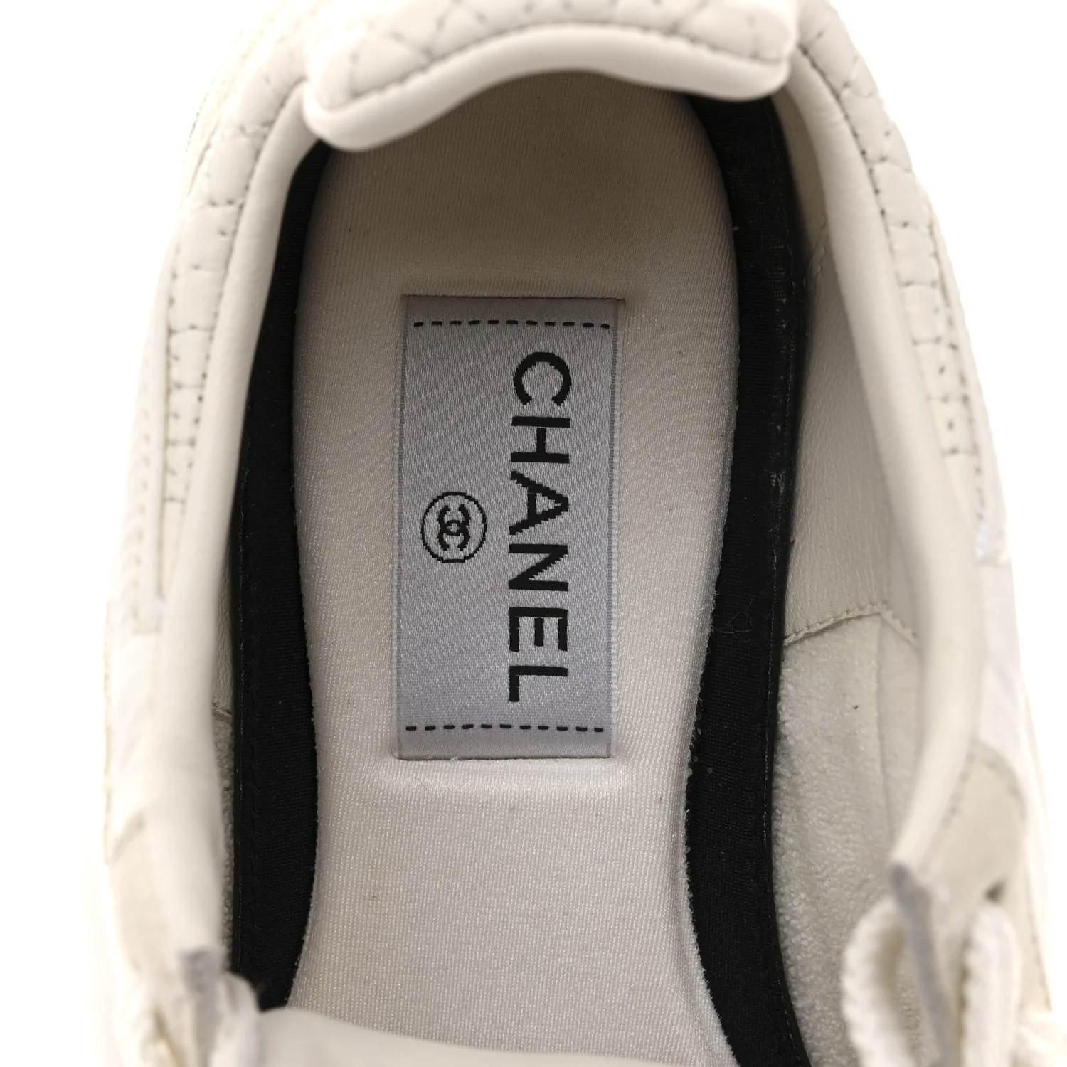 Nylon Suede Kidskin Calfskin Logo Sneakers 37.5 White Black - Image 7