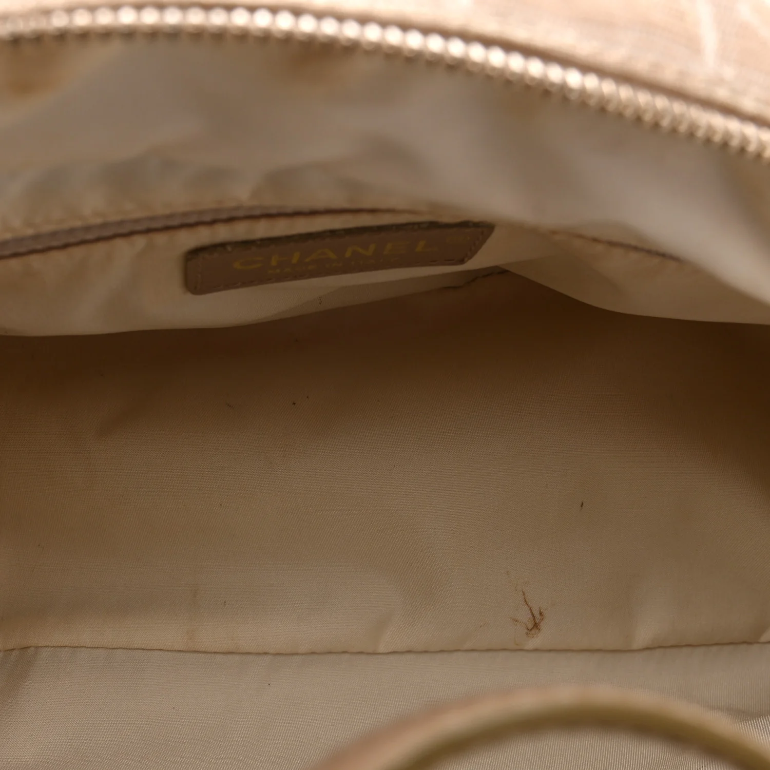 Nylon Travel Bowler Beige - Image 5