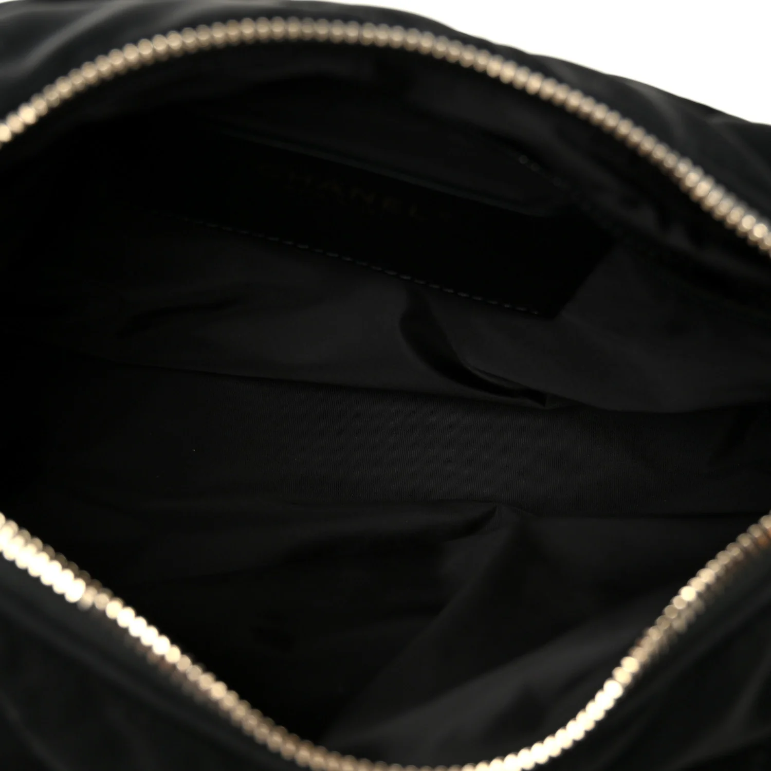 Nylon Velvet Effect Quilted Large Bowling Bag Black - Image 5