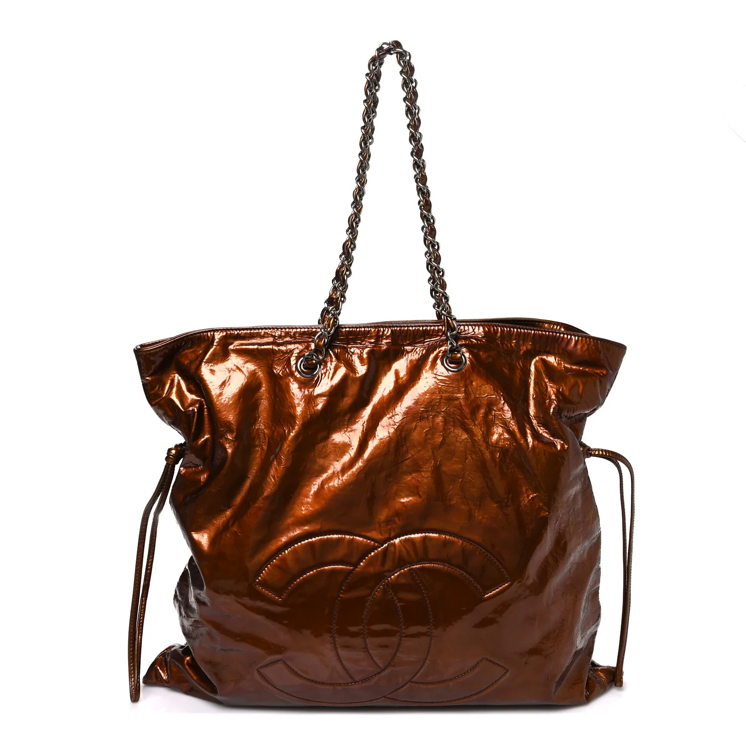 Patent Bonbons Shopper Tote Bronze
