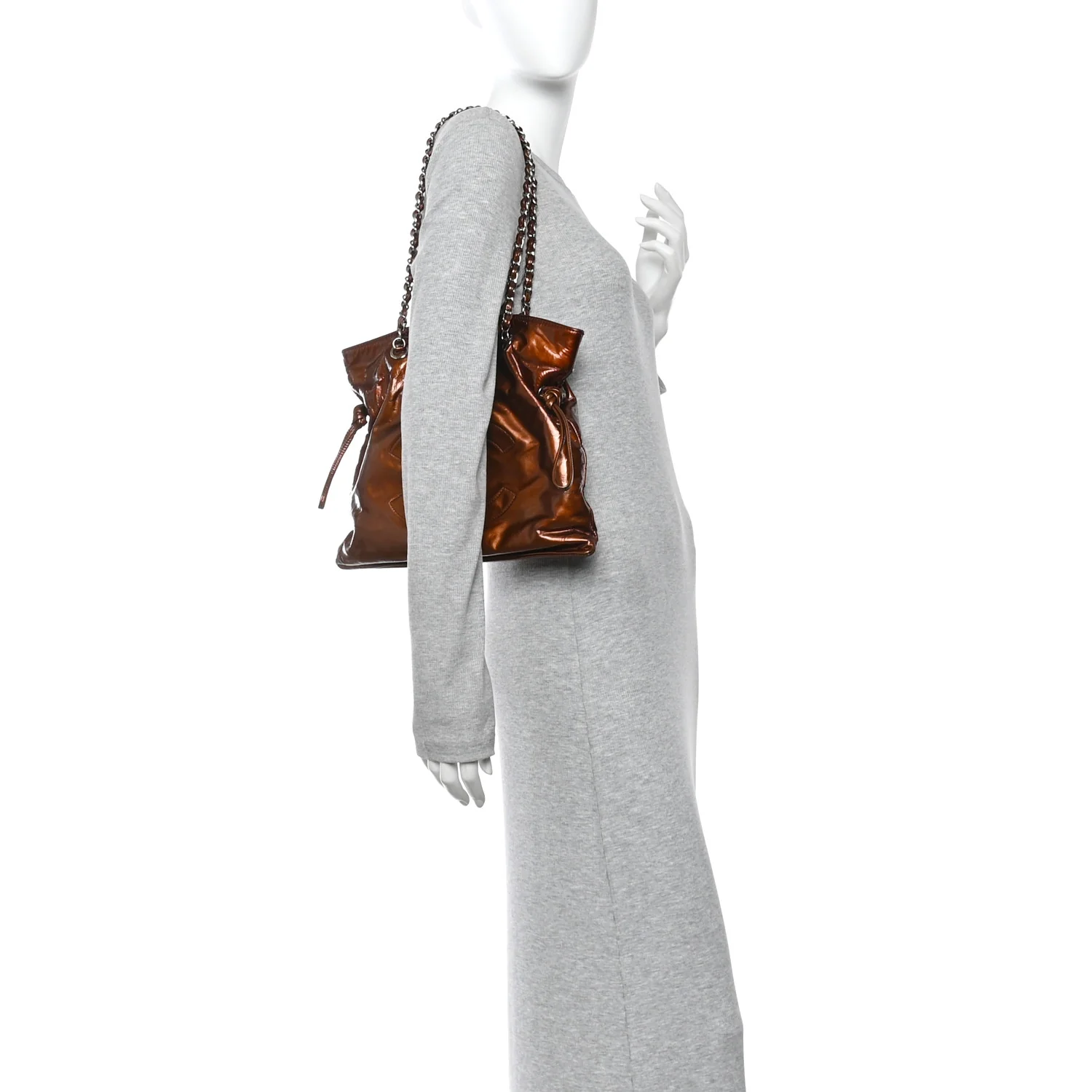 Patent Bonbons Shopper Tote Bronze - Image 2