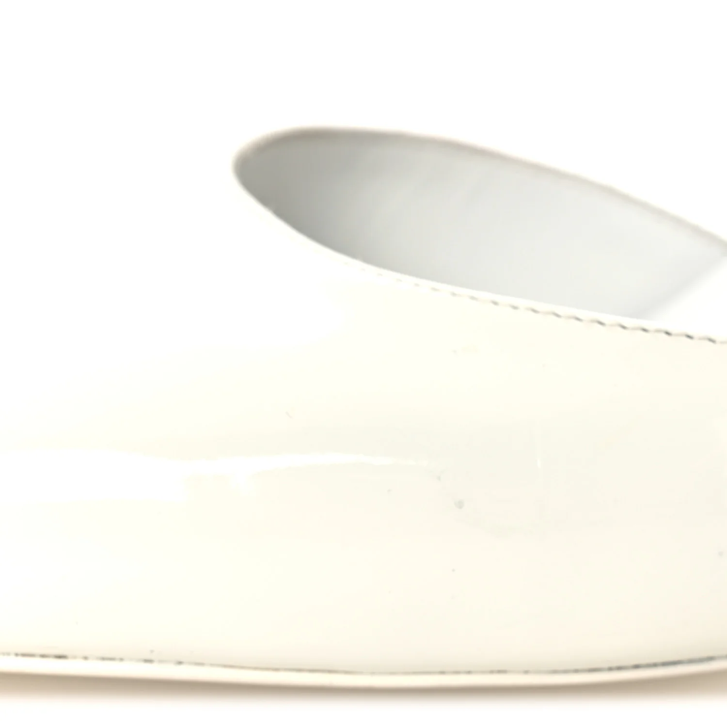 Patent Calfskin CC Pumps 37 White Black - Image 11