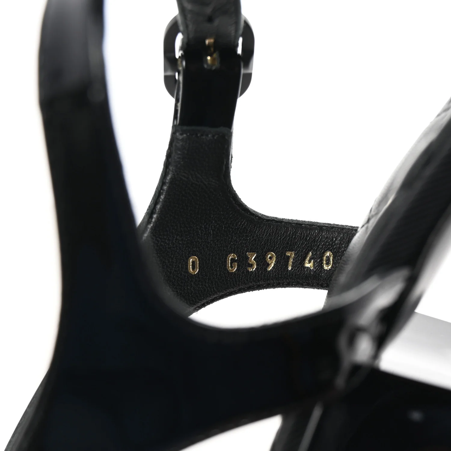 Patent CC Logo Thong Sandals 37 Black - Image 9