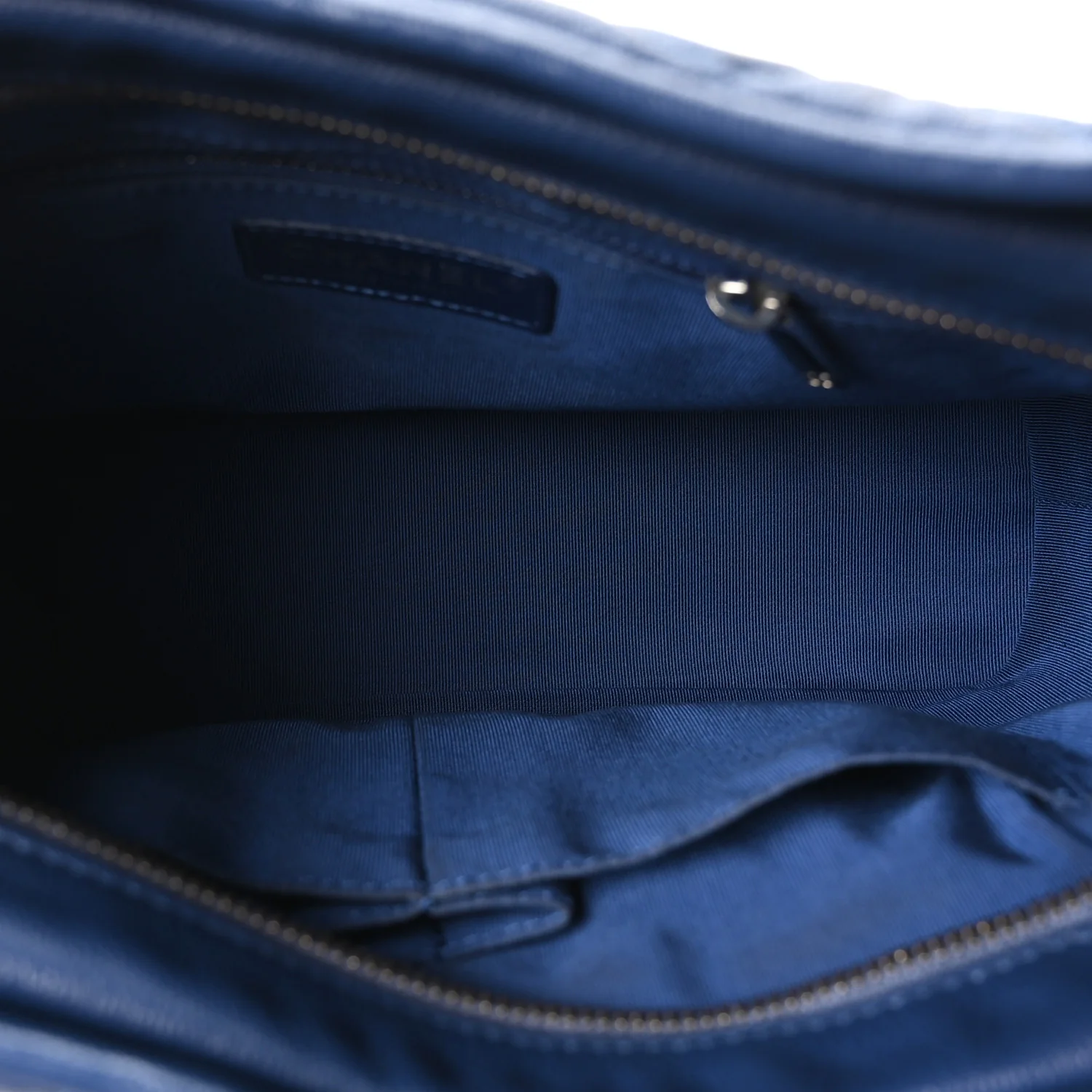 Patent Goatskin Quilted Medium Gabrielle Hobo Blue - Image 5