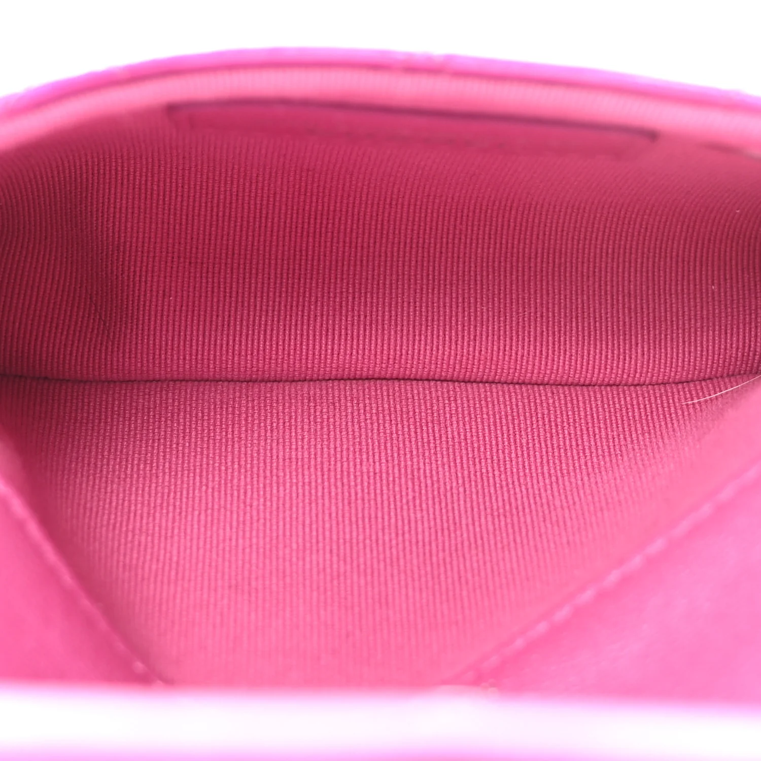 Patent Lambskin Quilted CC Hook Card Holder Pink - Image 4