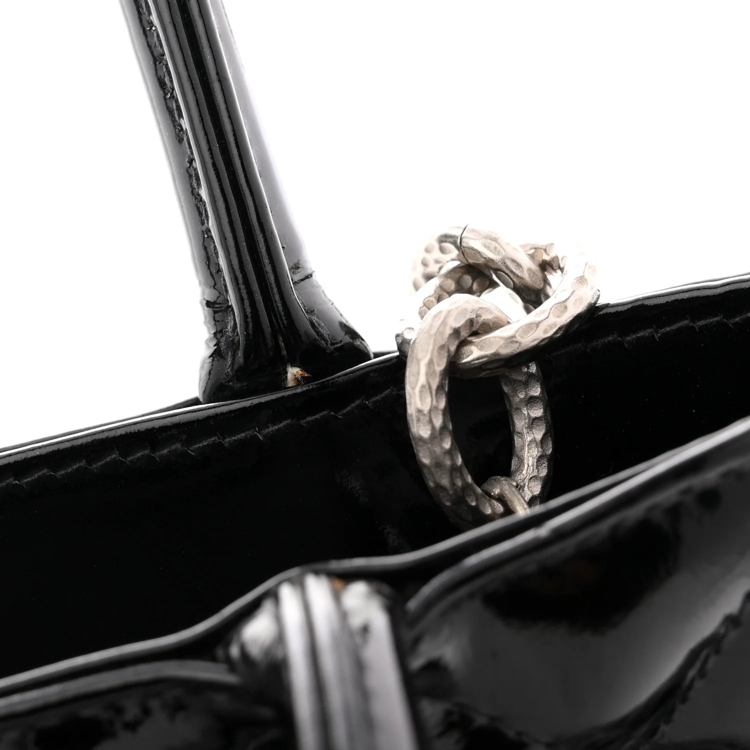 Patent Medallion Tote Black - Image 13