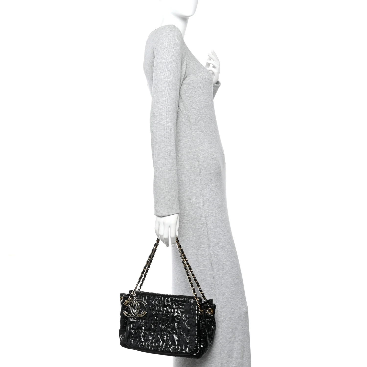 Patent Puzzle Accordion Flap Bag Black - Image 2