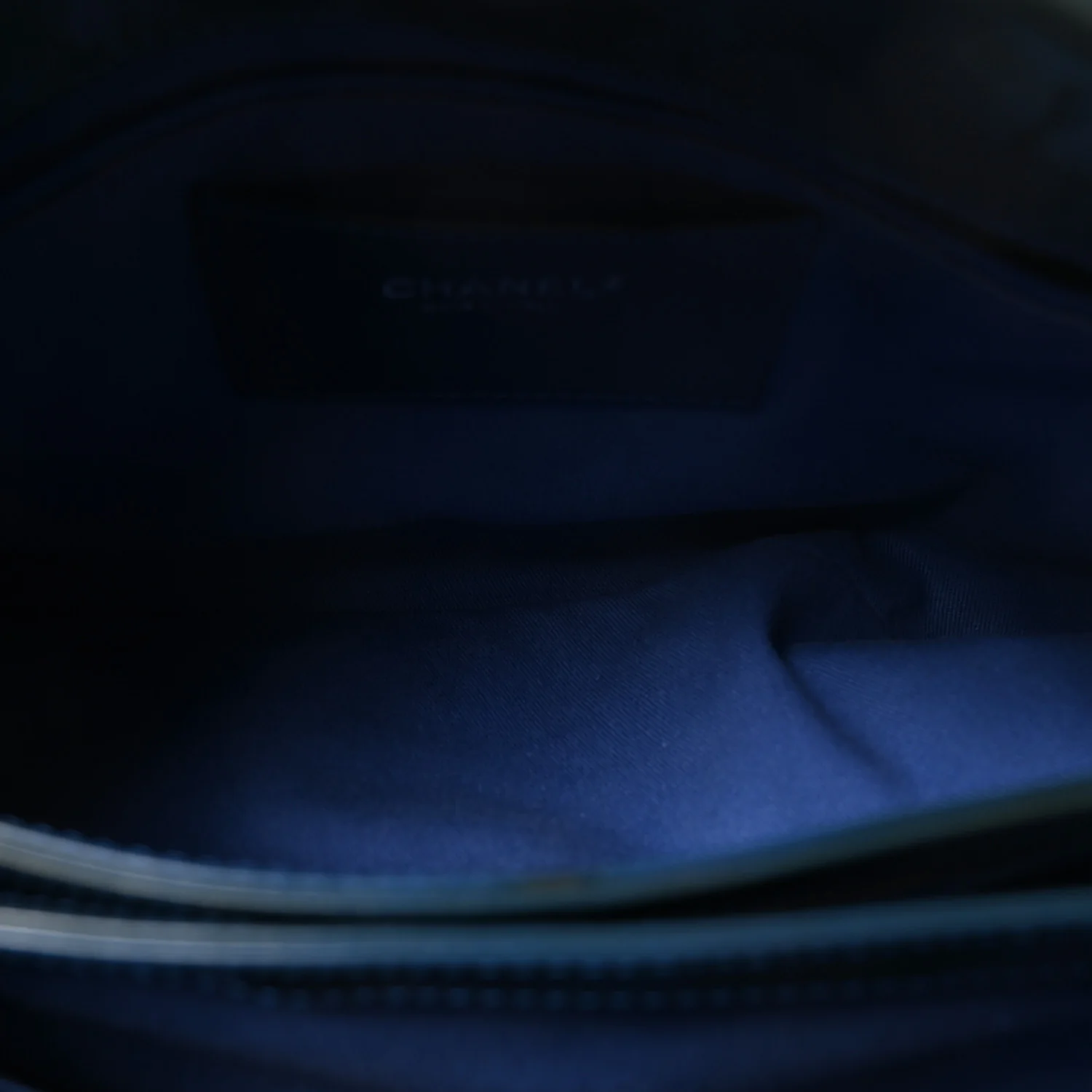 Patent Quilted Large Just Mademoiselle Bowling Bag Dark Blue - Image 5