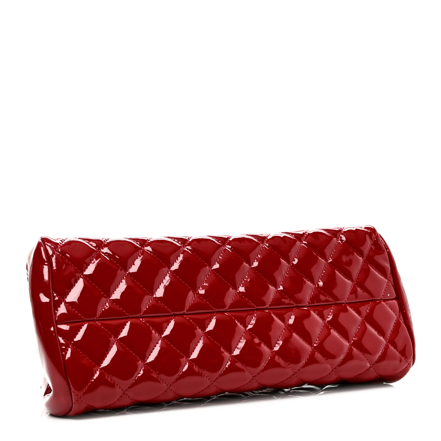 Patent Quilted Small Just Mademoiselle Bowling Bag Red - Image 4