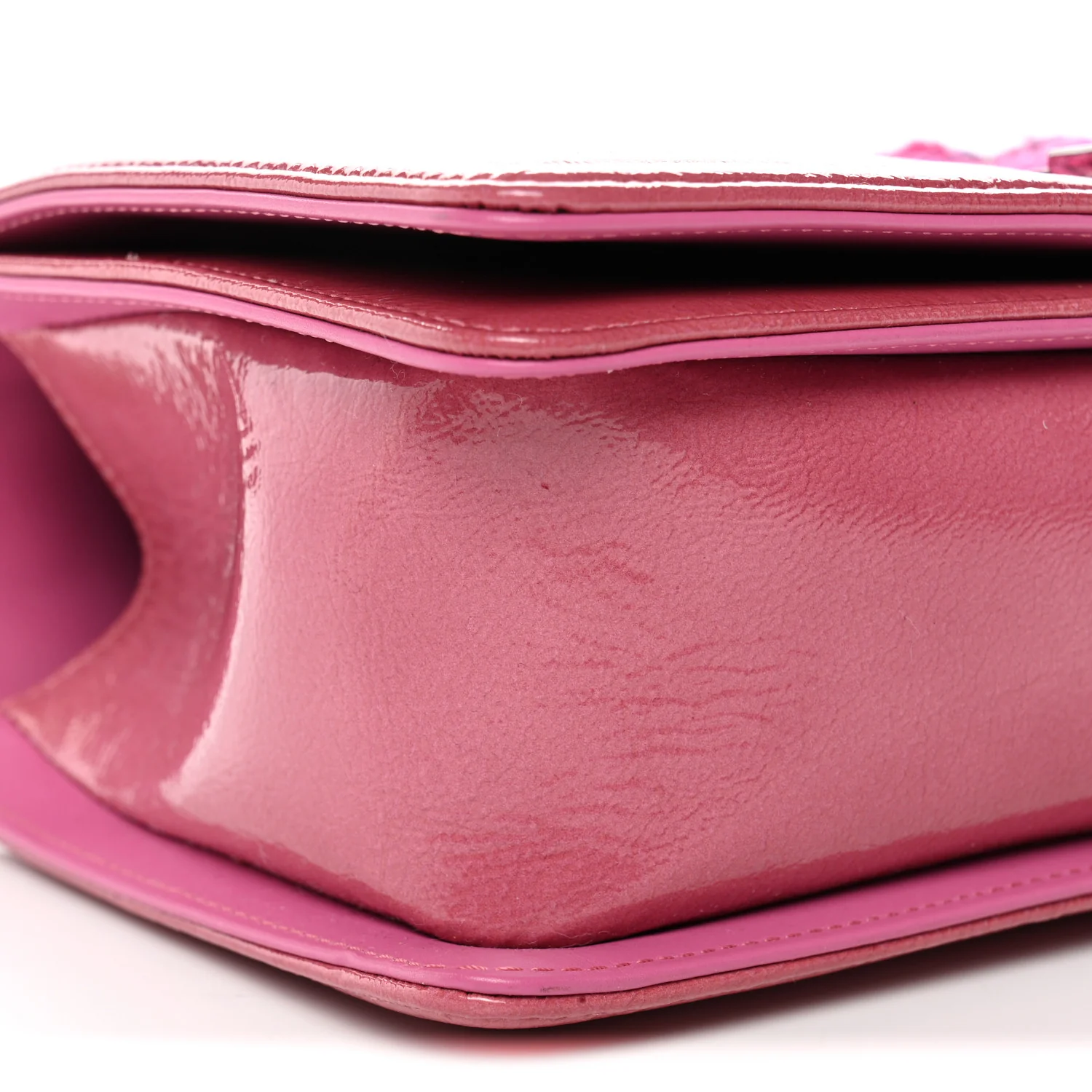 Patent Tweed Medium Boy Flap Fuchsia - Image 9