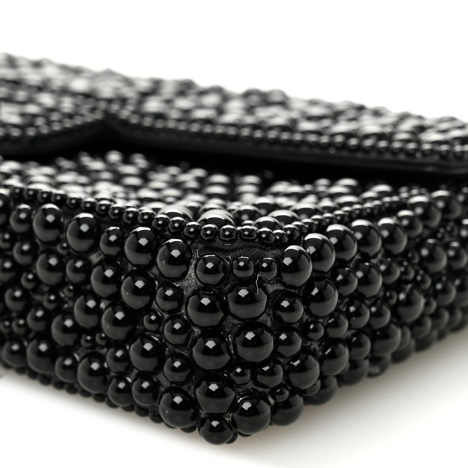 Pearl Beaded East West Flap Black So Black - Image 11