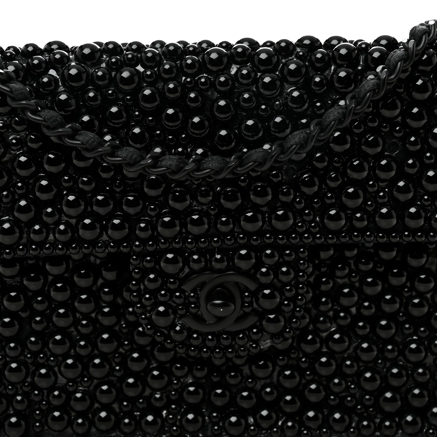 Pearl Beaded East West Flap Black So Black - Image 9