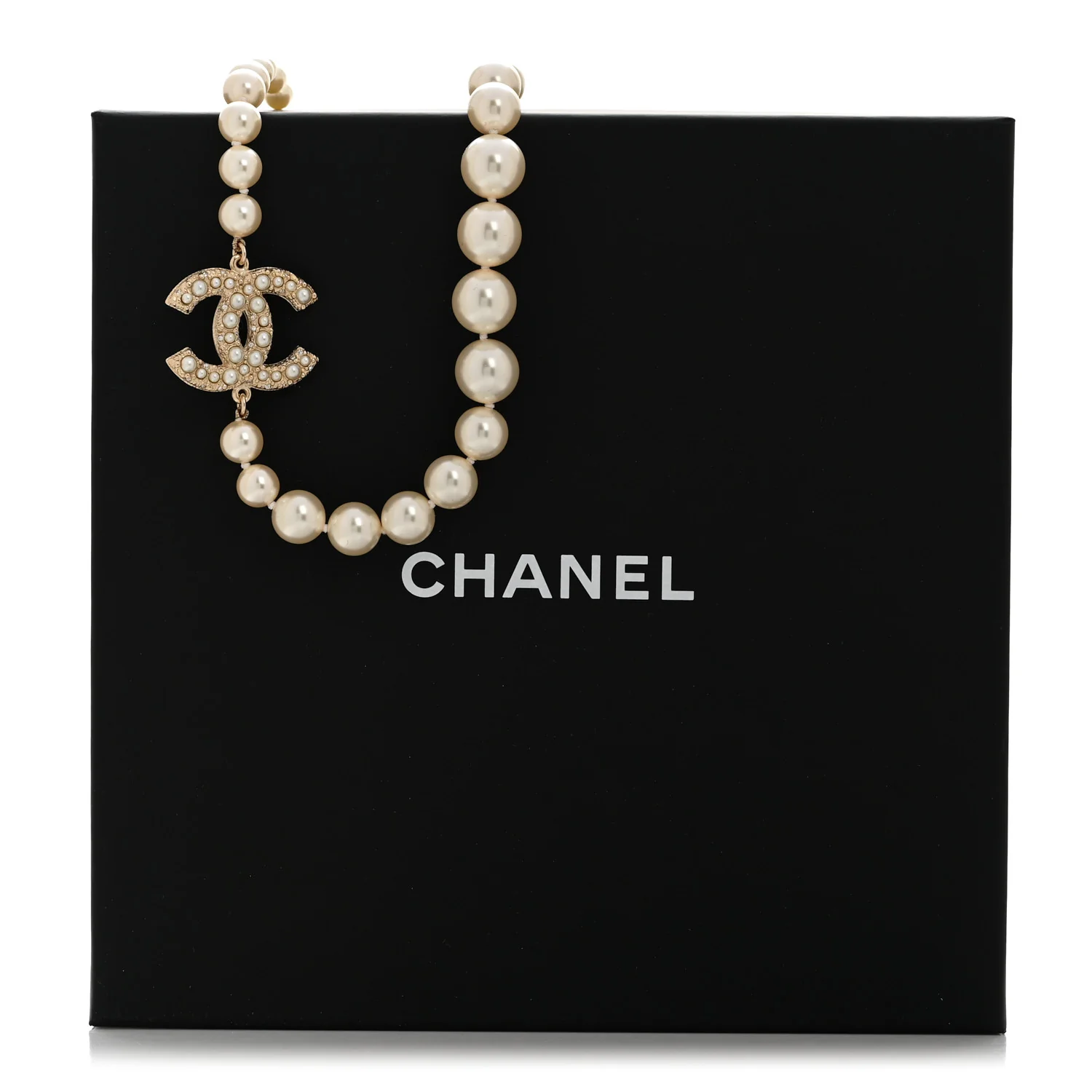 Pearl CC 100th Anniversary Necklace Light Gold - Image 6