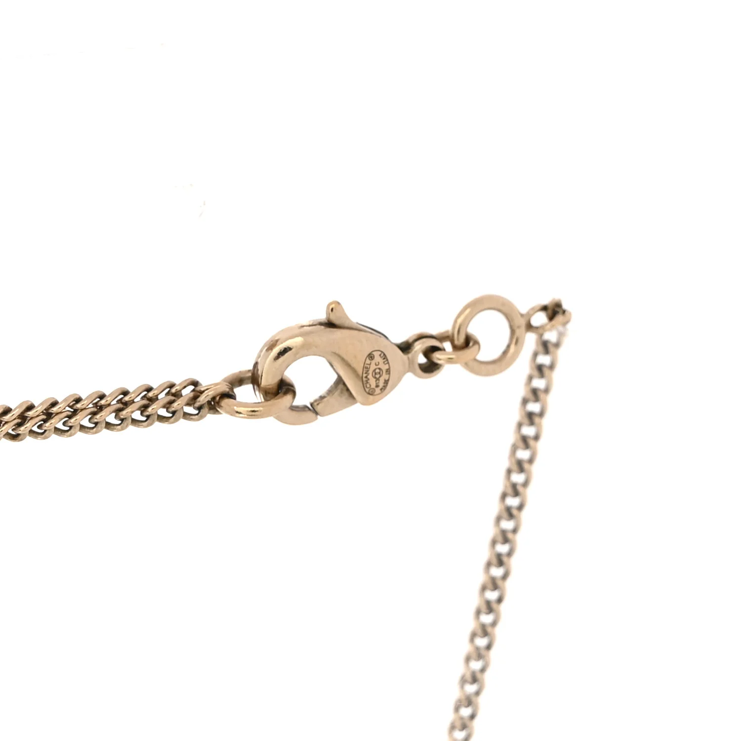 Pearl CC Drop Necklace Silver Black - Image 4