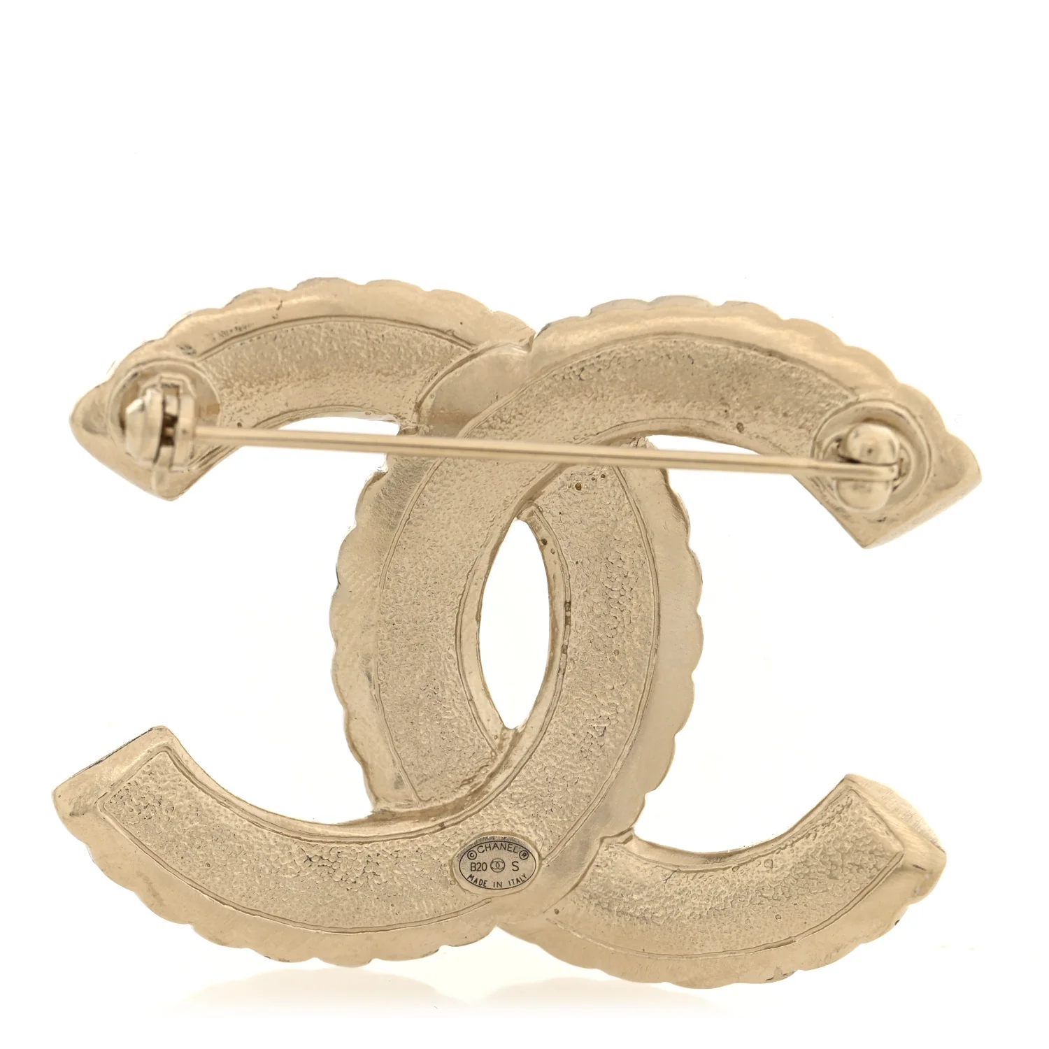 Pearl Crystal Queen of France CC Brooch Gold - Image 3