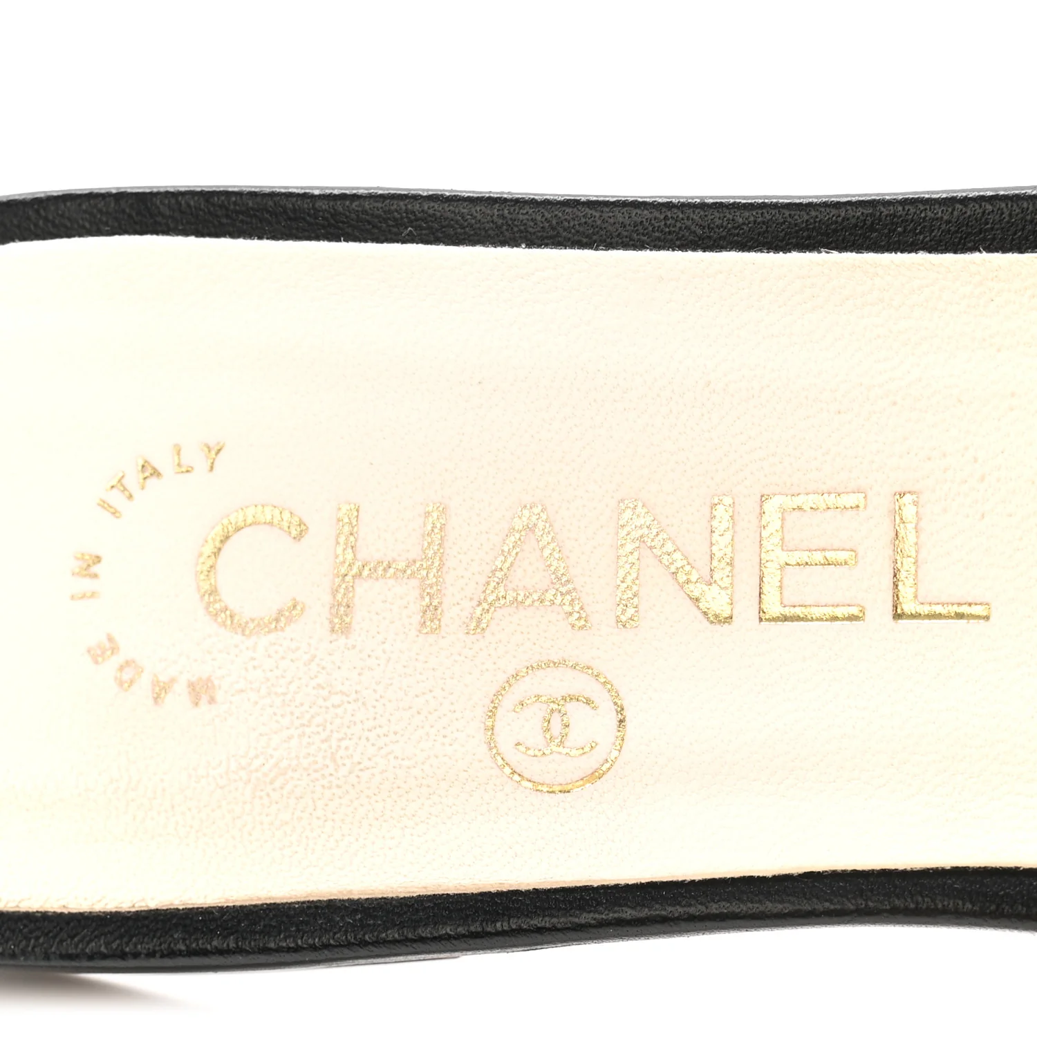 Pearl Embroidery CC Mules 38.5 Black White - Image 11