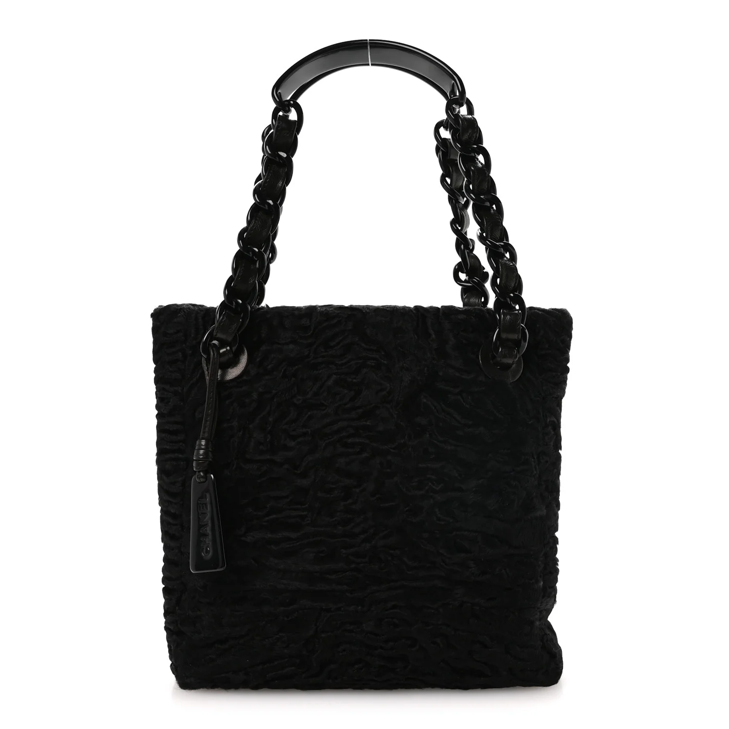 Persian Lamb Fur Tote Black