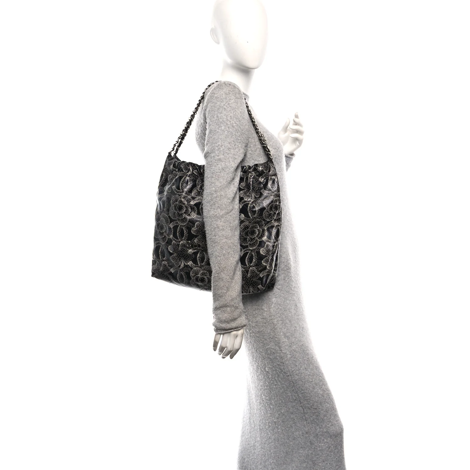 Printed Calfskin Quilted Chanel 22 Black - Image 2