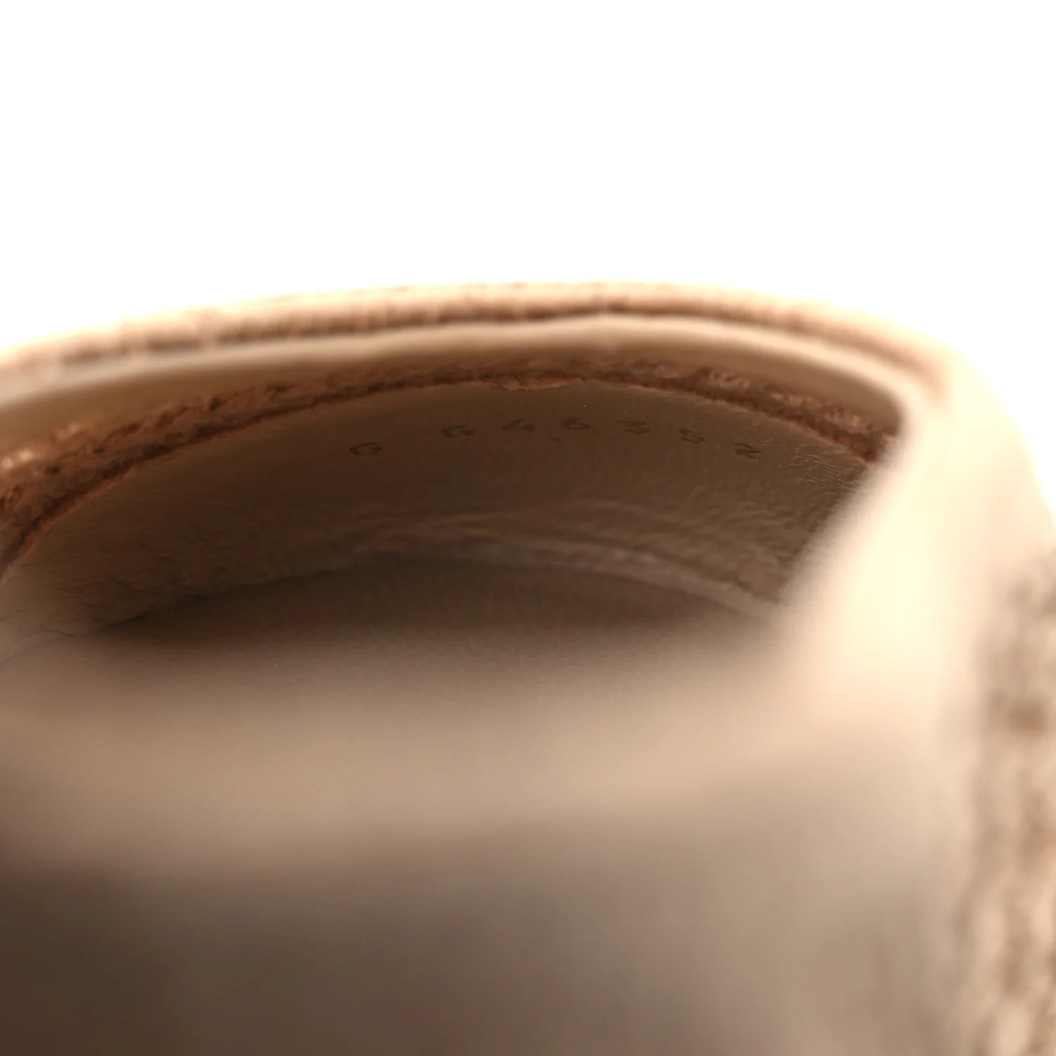 Raffia Cap Toe Ballerina Flats 36 Beige - Image 10
