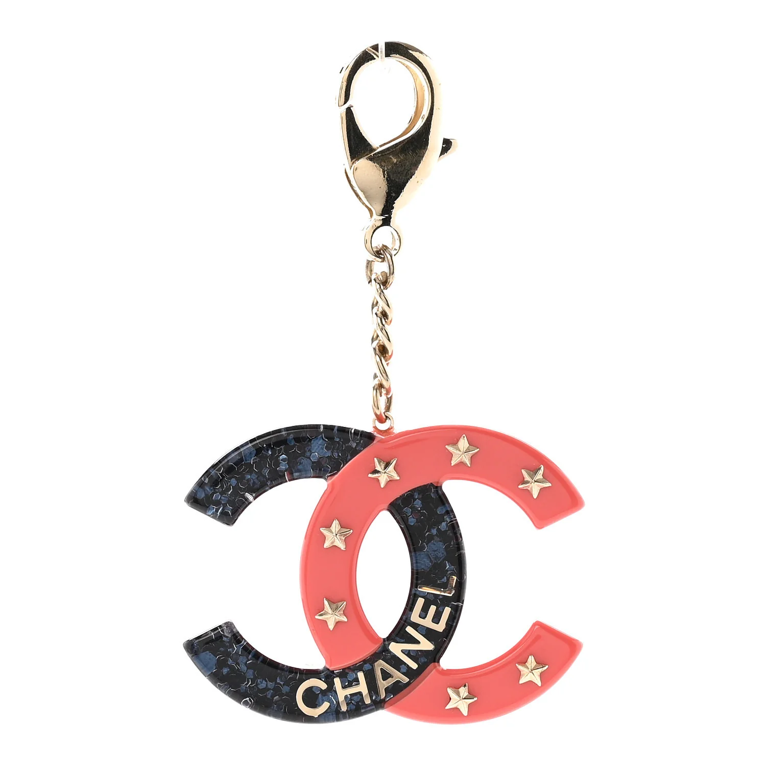 Resin CC Star Bag Charm Multicolor
