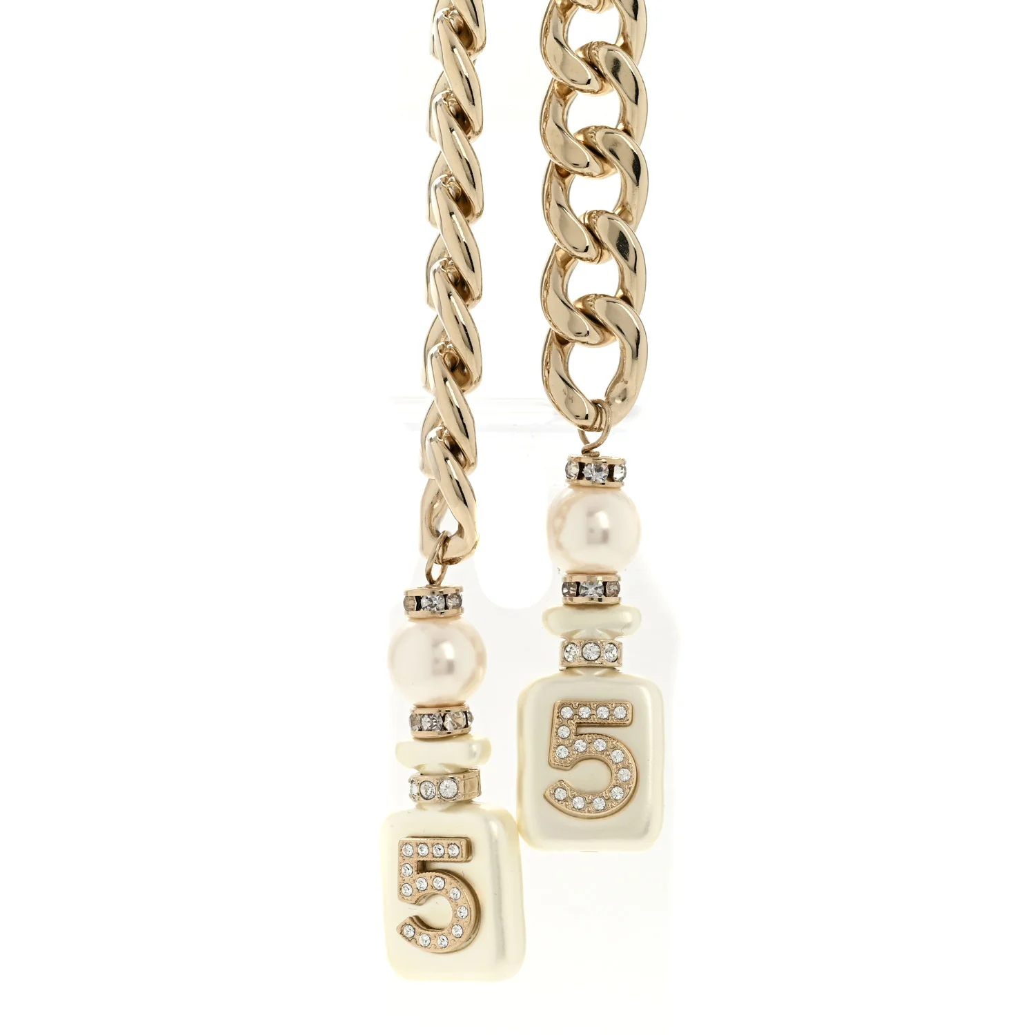 Resin Crystal CC No 5 Perfume Bottle Necklace - Image 4